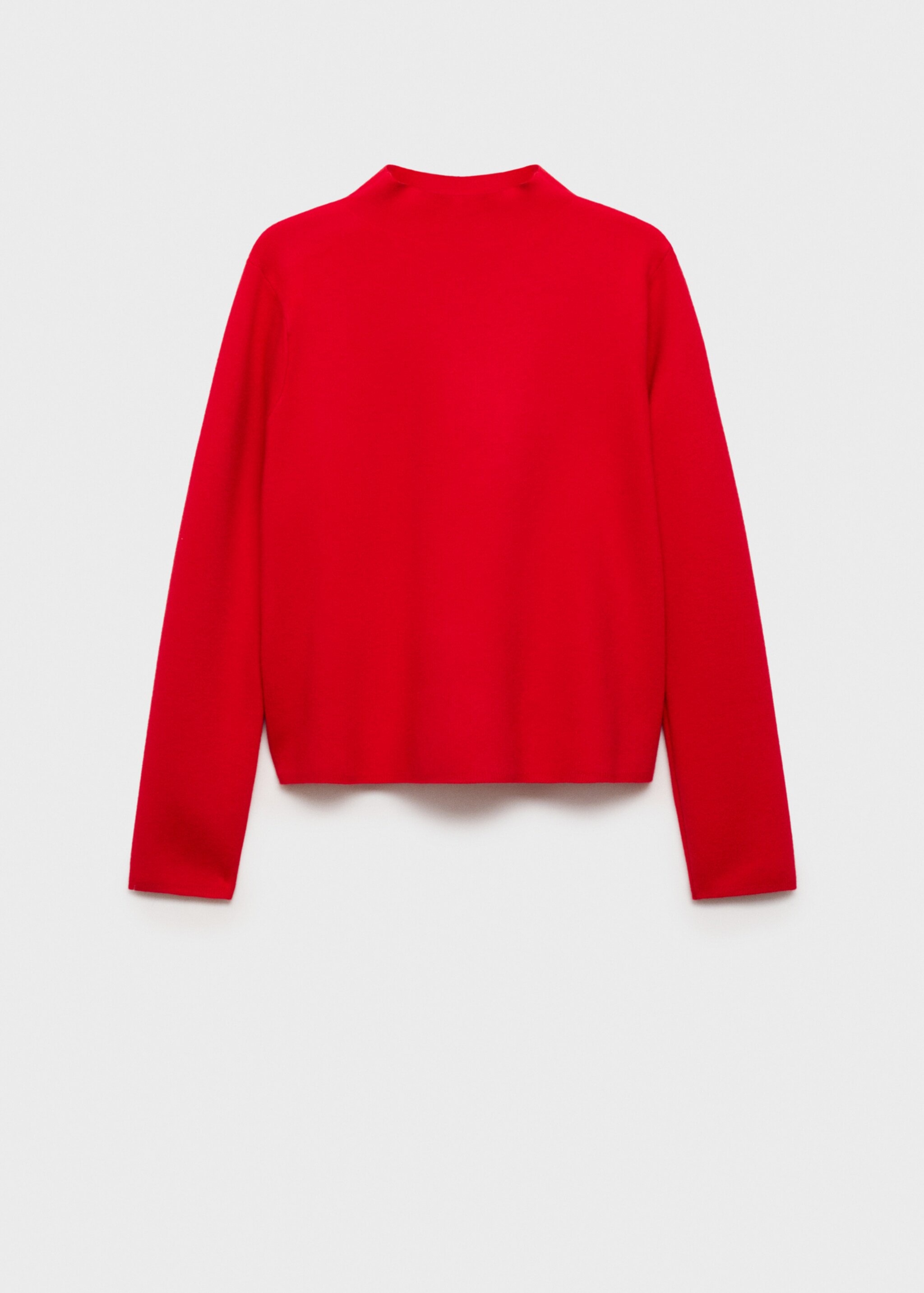 Perkins-neck sweater - Article without model, Red. Ref: 77085636-00.