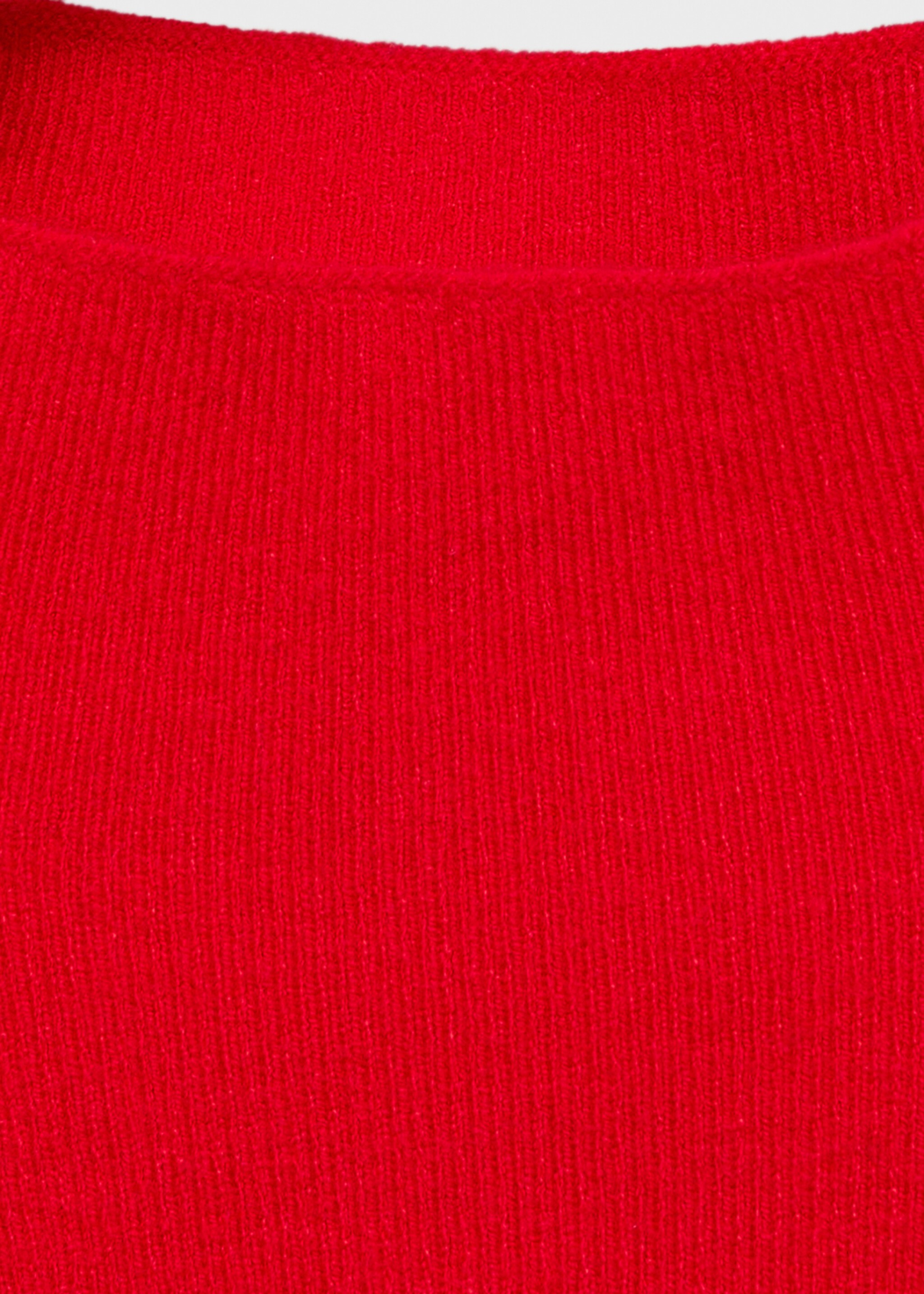 Perkins-neck sweater - Details of the article 8, Red. Ref: 77085636-00.