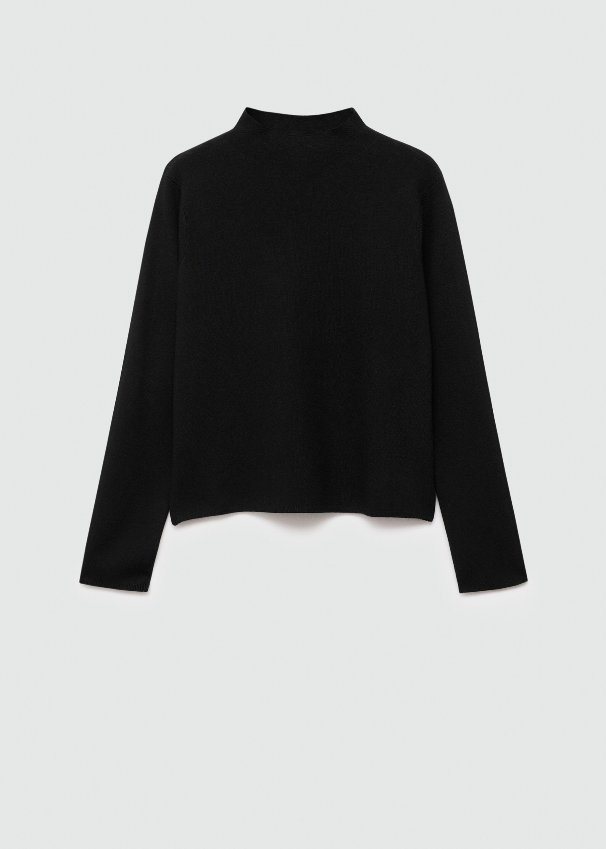 Perkins-neck sweater - Article without model, Black. Ref: 77085636-00.