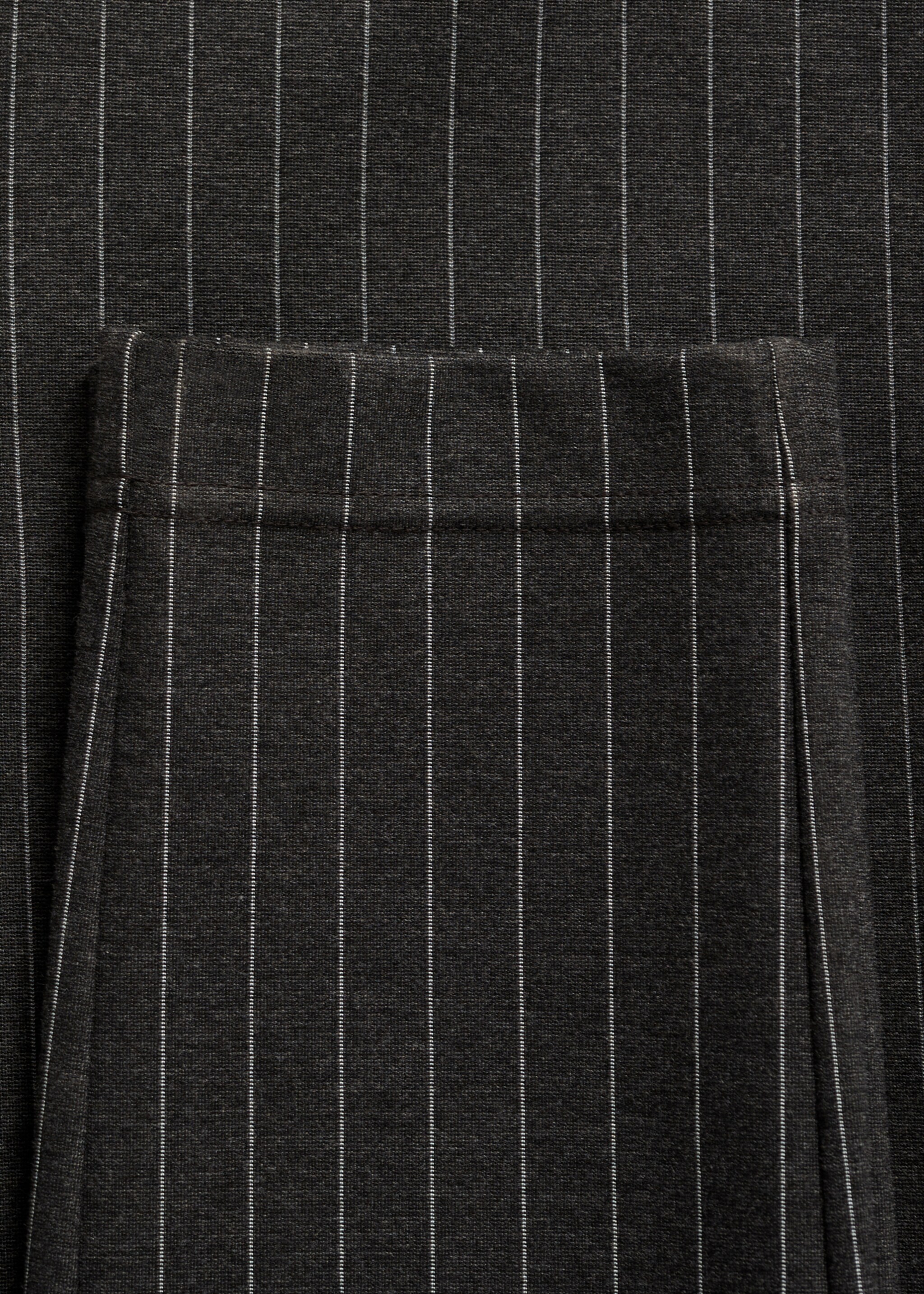 High-rise striped leggings - Details of the article 8, Grey. Ref: 77085638-00.