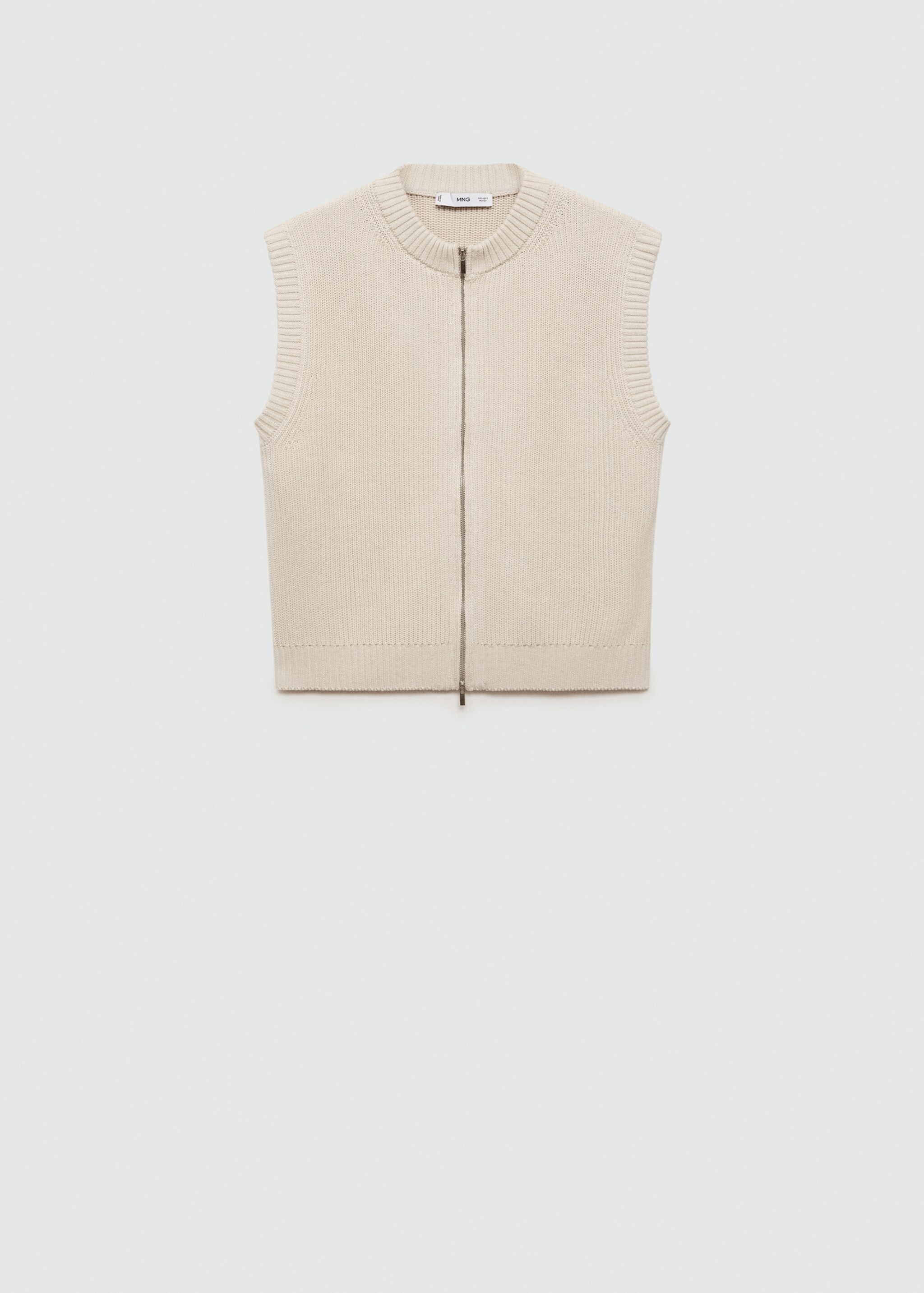 Gebreid gilet met rits - Artikel zonder model