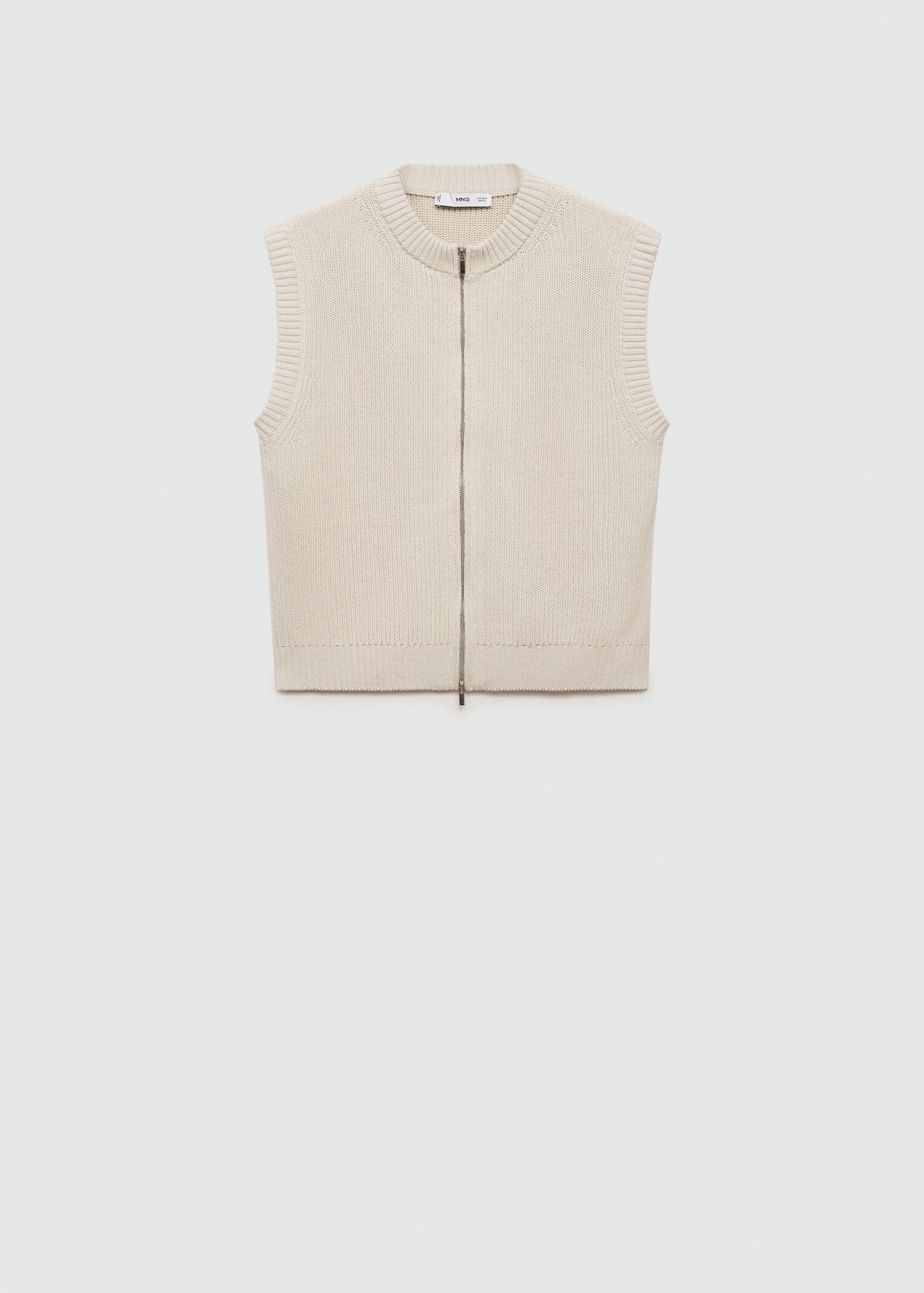 Knitted gilet with zip - Article without model