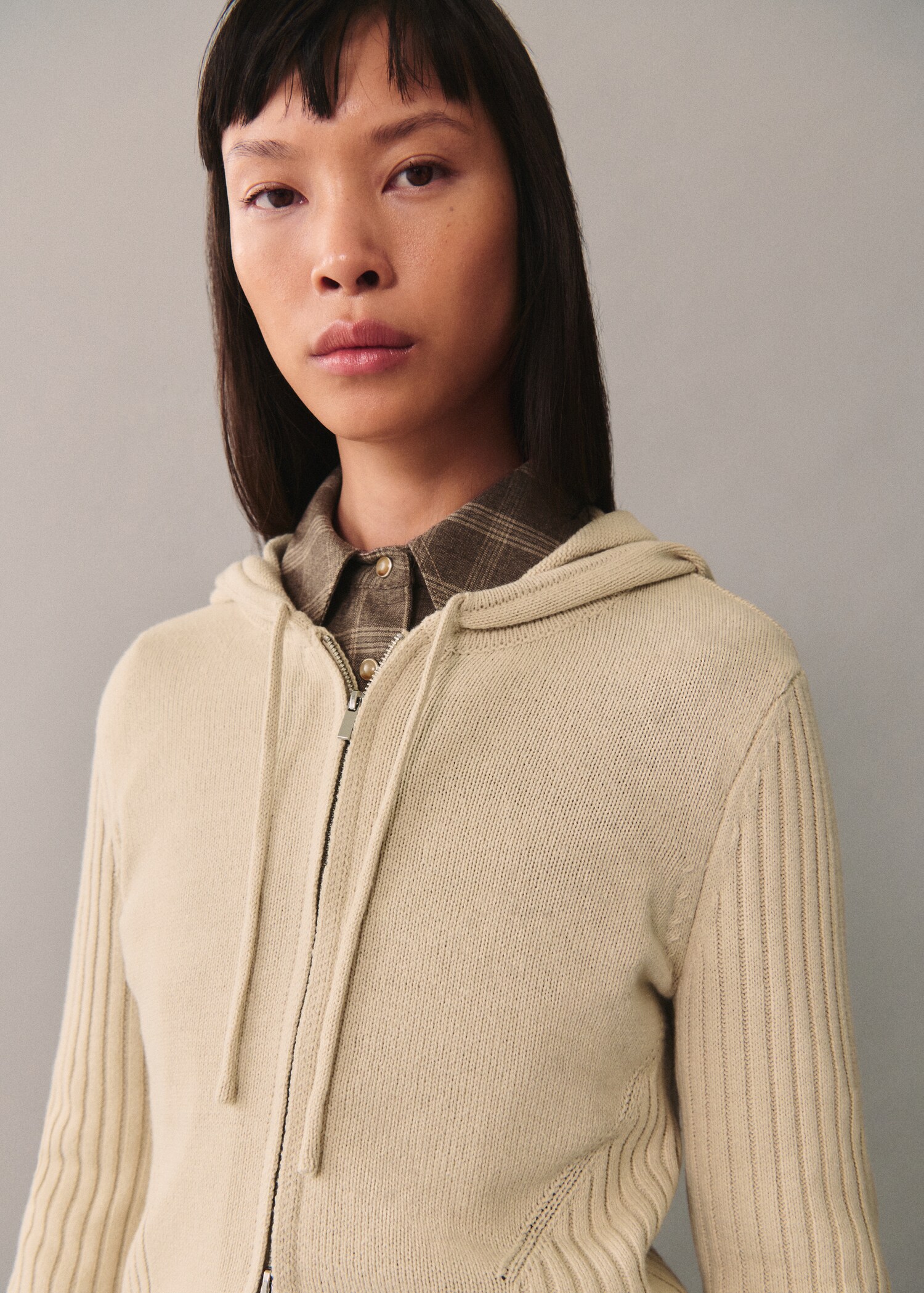 Cardigan à capuche zippé - Détail de l'article 1