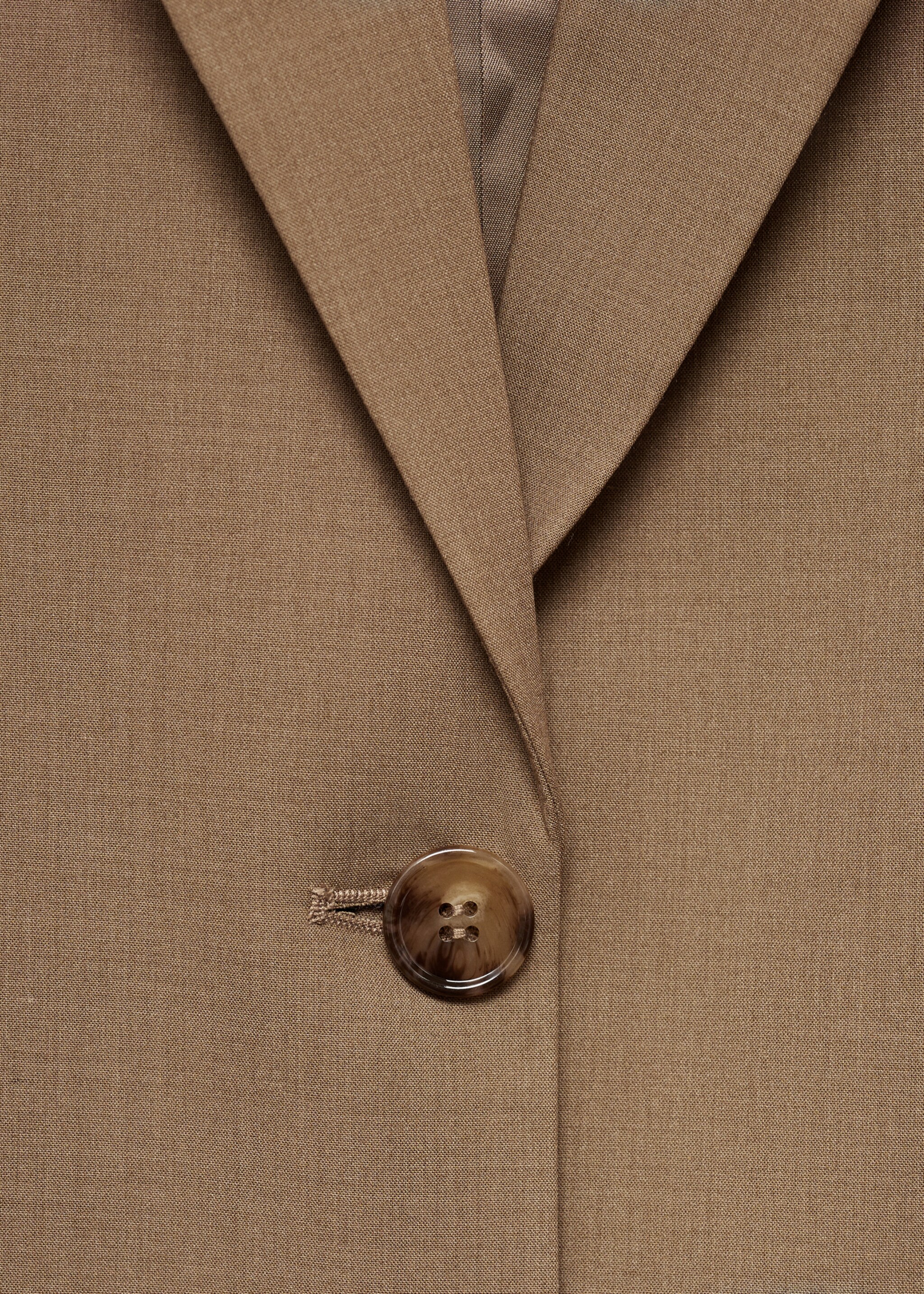 Blazer droit double boutonnage - Détail de l'article 8, Marron moyen. Ref: 77085649-00.