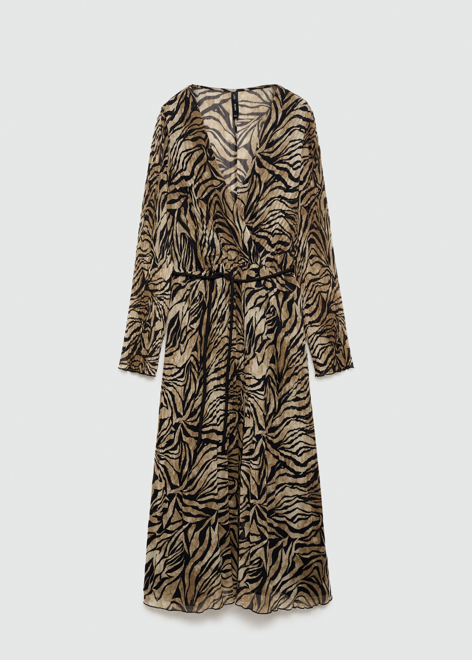 Kleid mit Leopardenmuster und Schleife - Artikel ohne Model