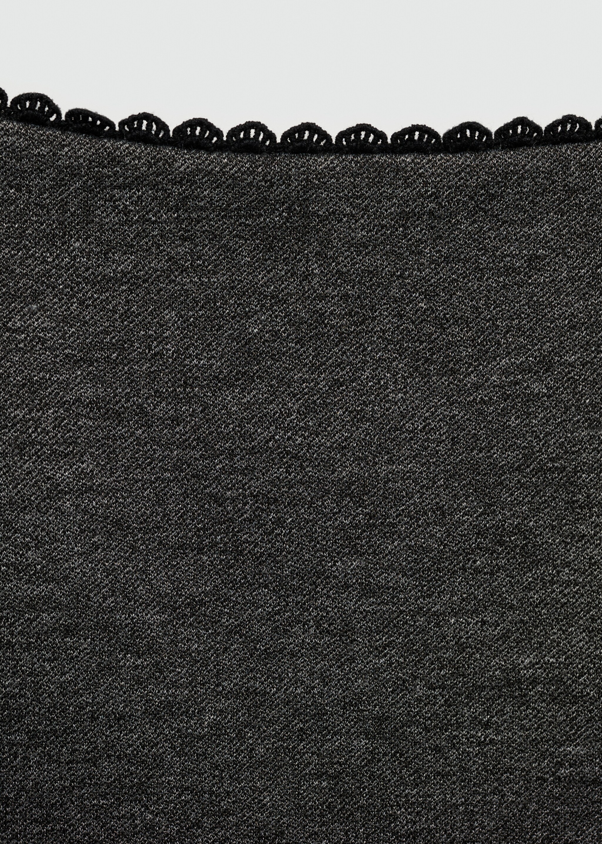 Lace detail dress - Details of the article 8, Dark Heather Grey. Ref: 77085656-00.