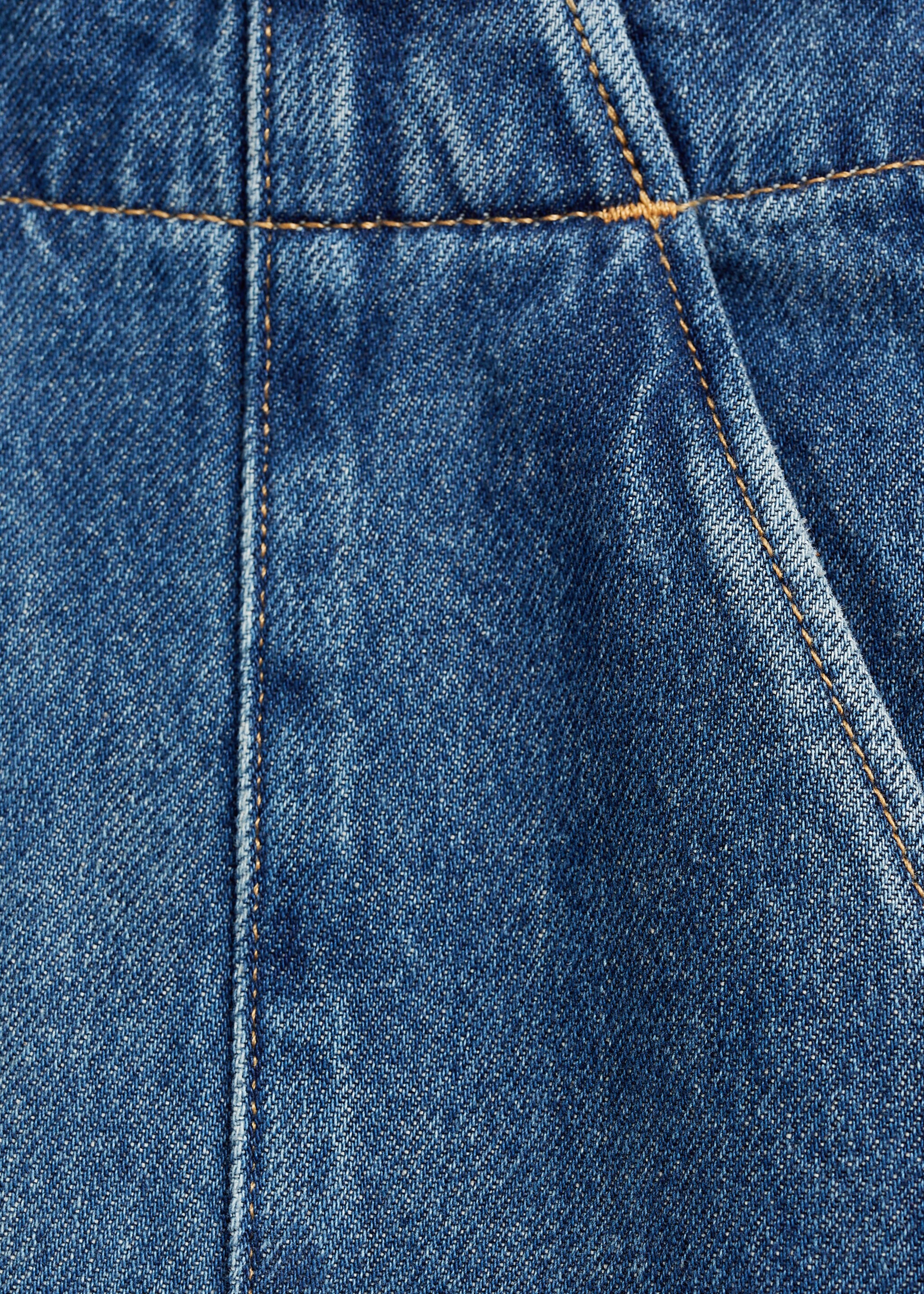 Φούστα denim ραφές αντίθεση - Λεπτομέρεια του προϊόντος 0, Μπλε Σκούρο. Ref: 77085665-00.