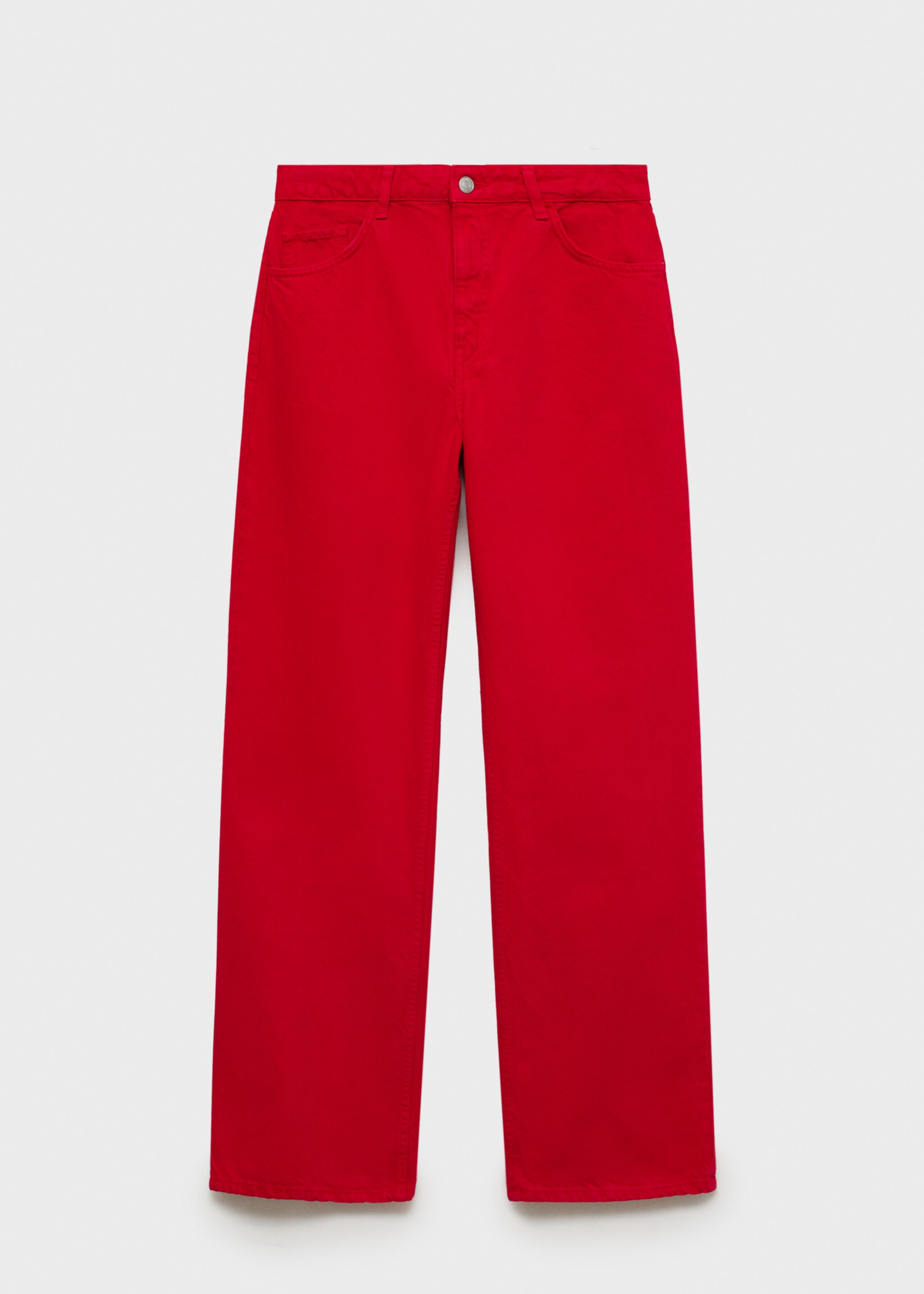 High-waist straight-fit jeans - Artikel zonder model, Rood. Ref: 77085667-00.