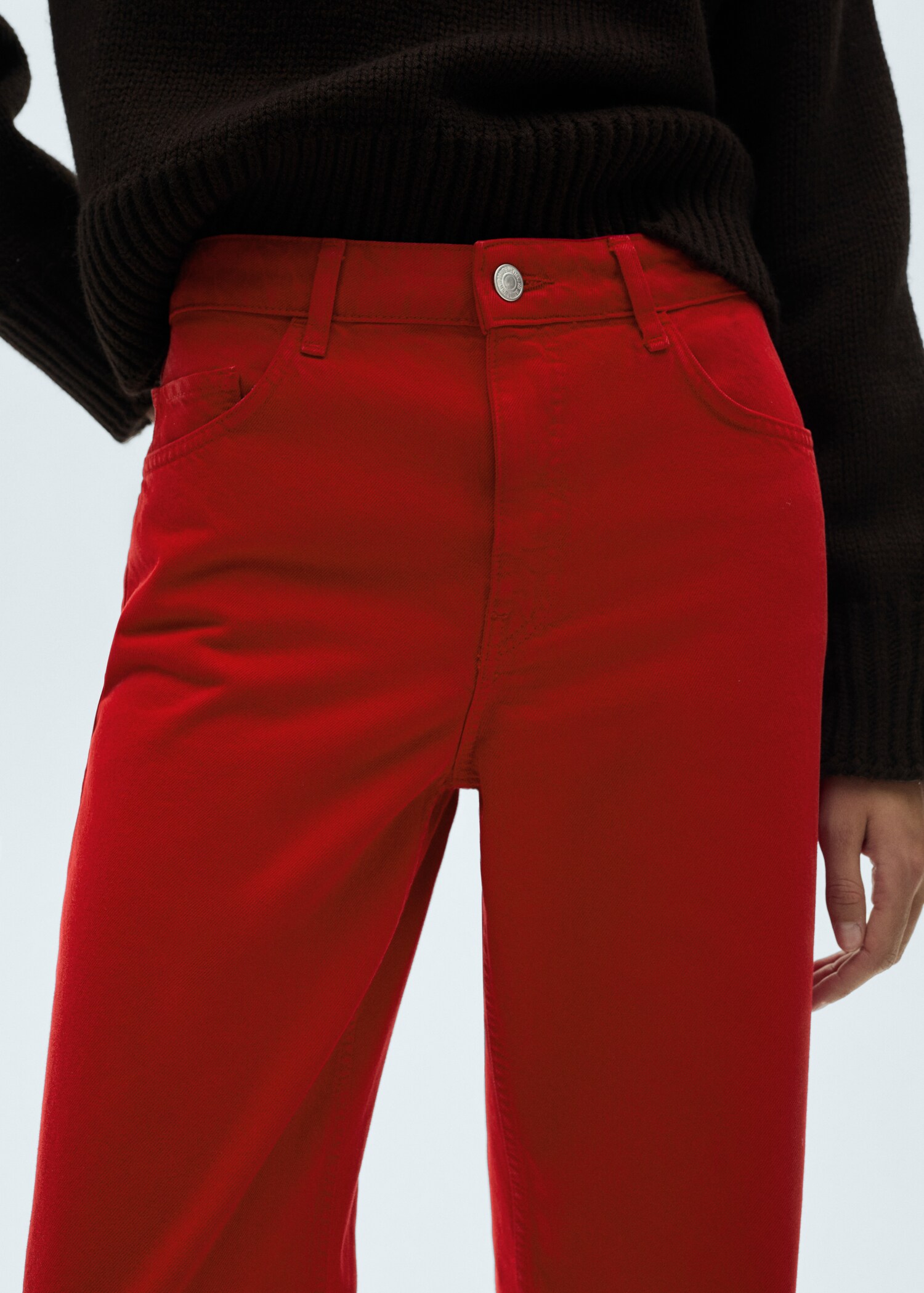High waist straight jeans - Details of the article 6