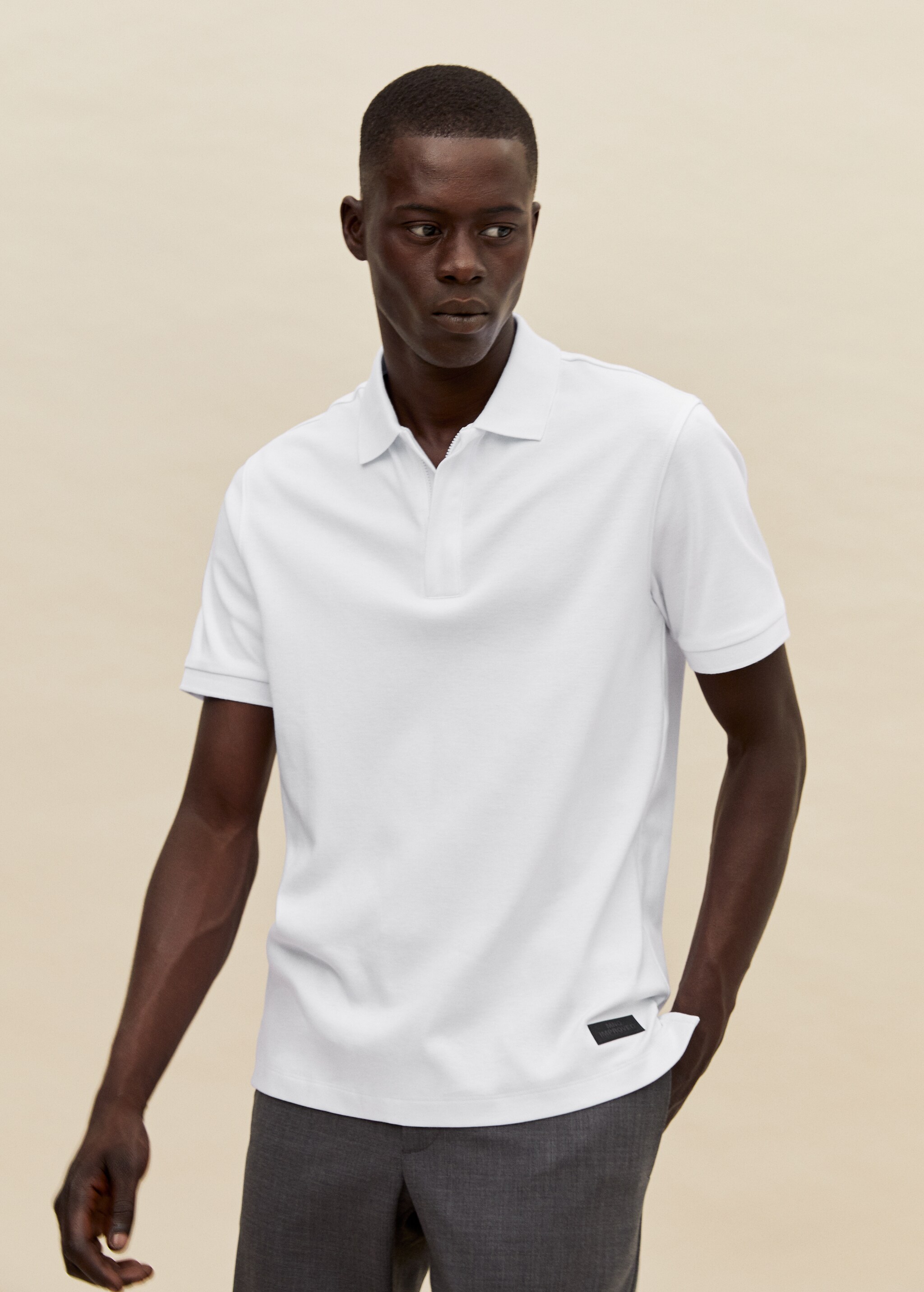 Technical fabric polo shirt - Medium plane