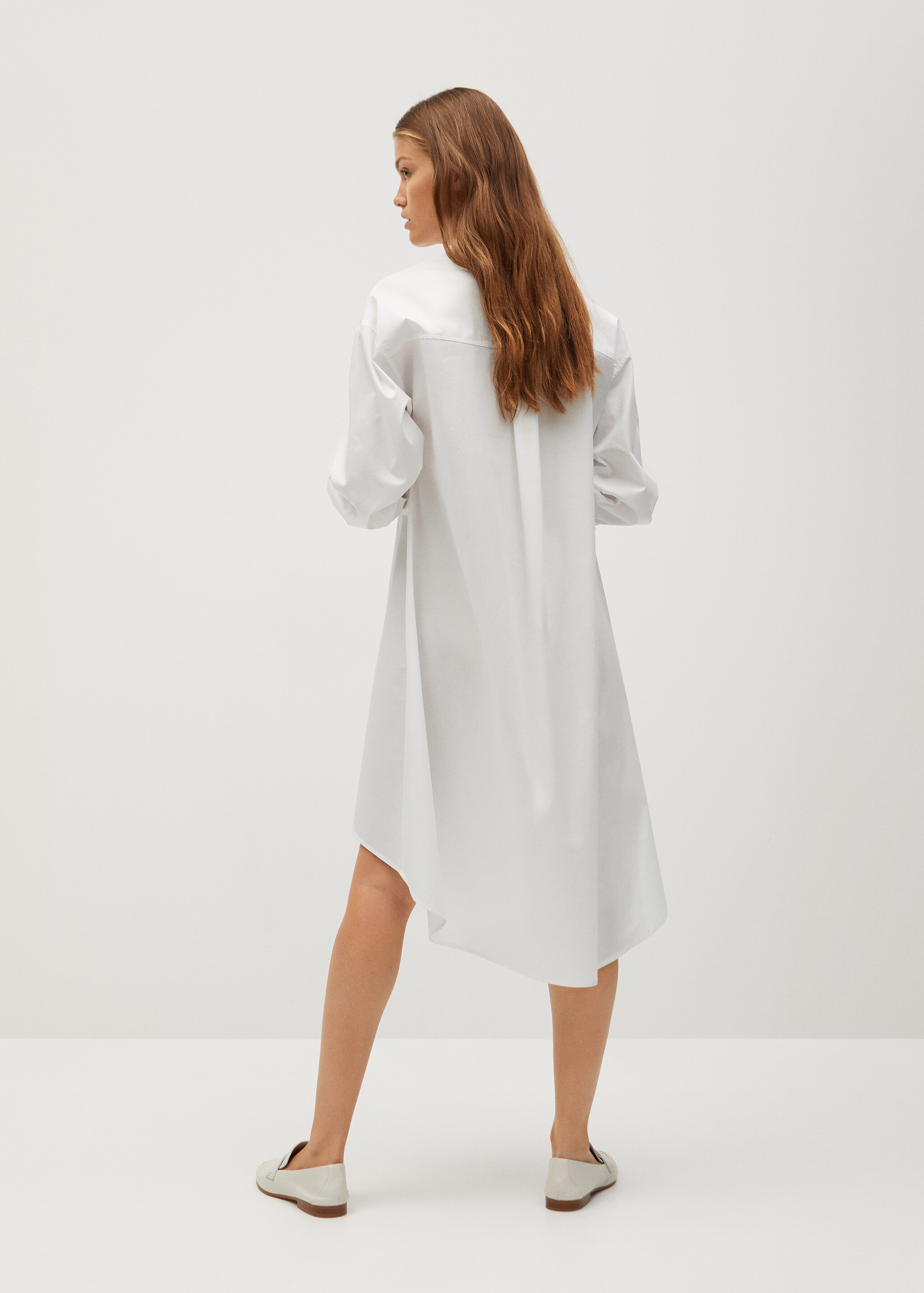 Vestido camisero algodón - Reverso del artículo