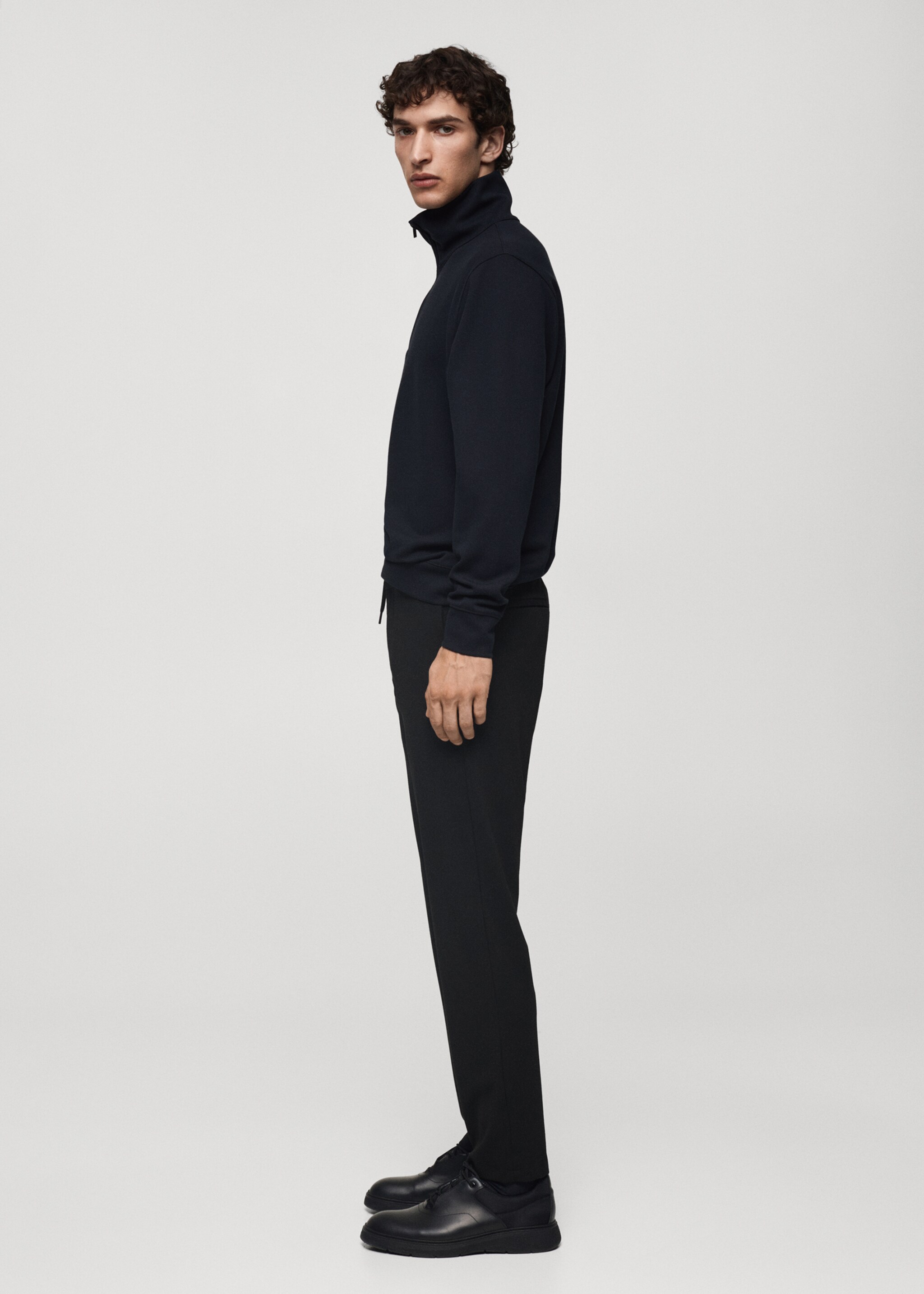 Pantalón slim fit comfort stretch cordón - Detalle del artículo 2, Negro. Ref: 77085961-00.