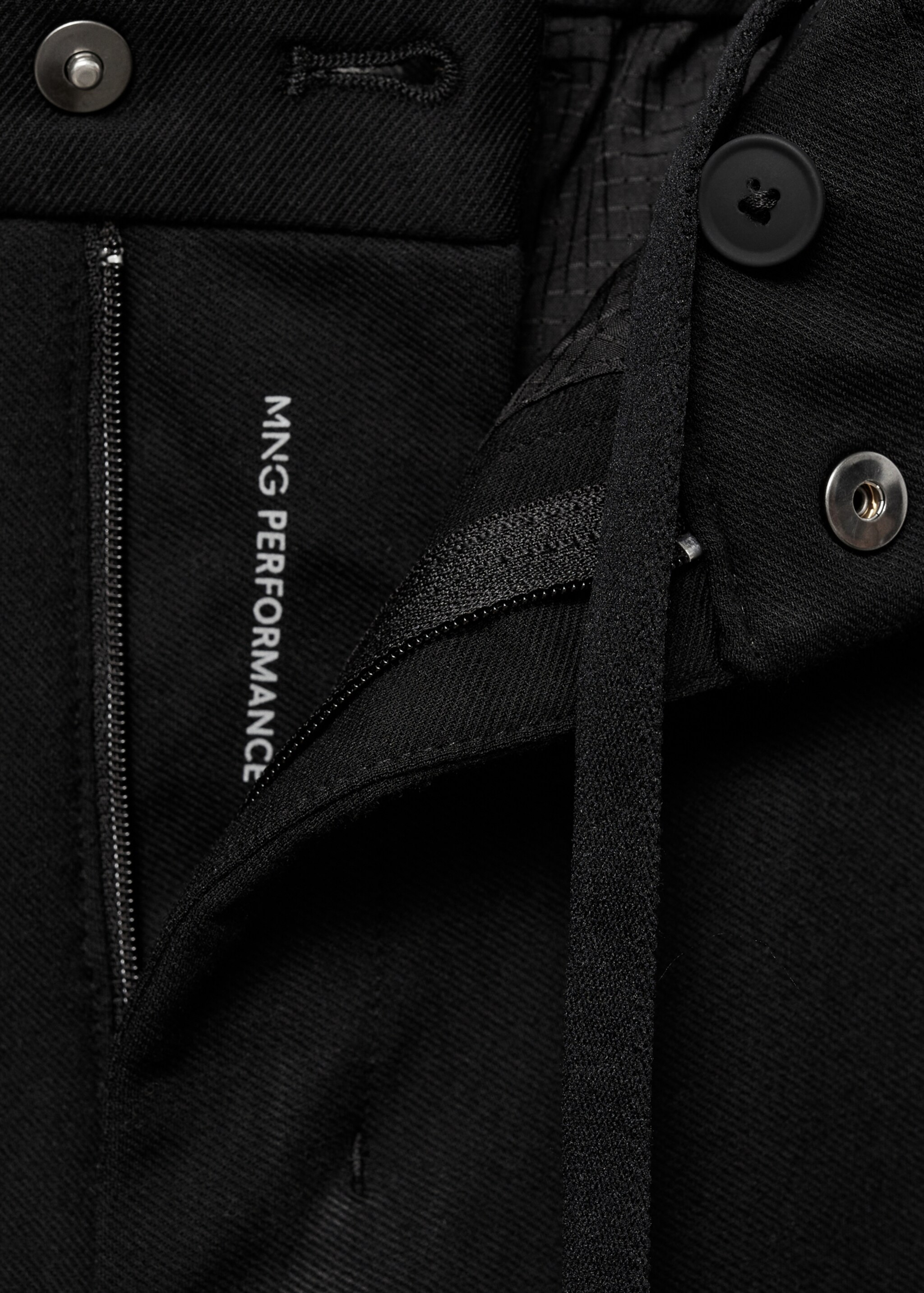 Pantalón slim fit comfort stretch cordón - Detalle del artículo 8, Negro. Ref: 77085961-00.