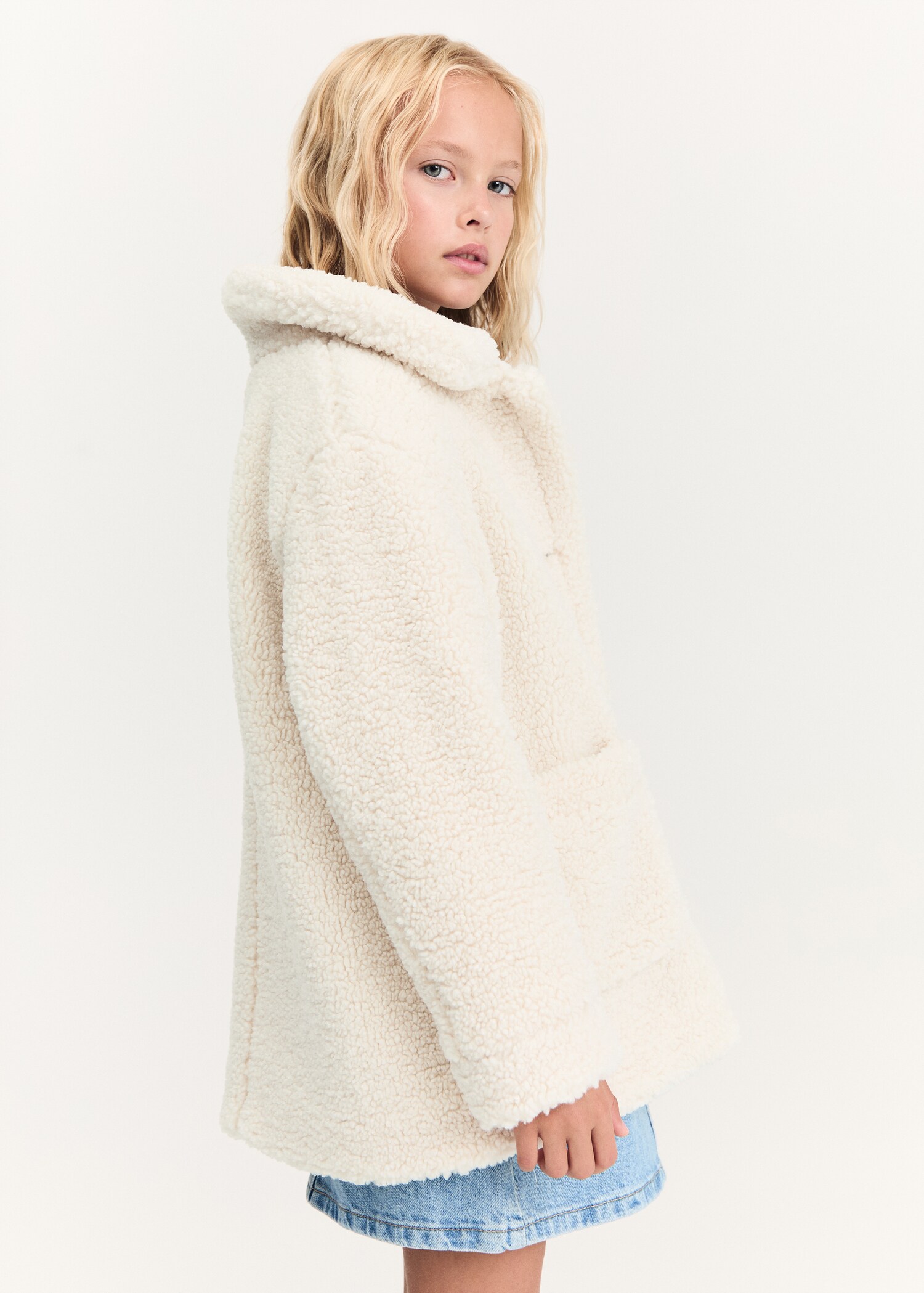 Manteau imitation mouton - Plan moyen