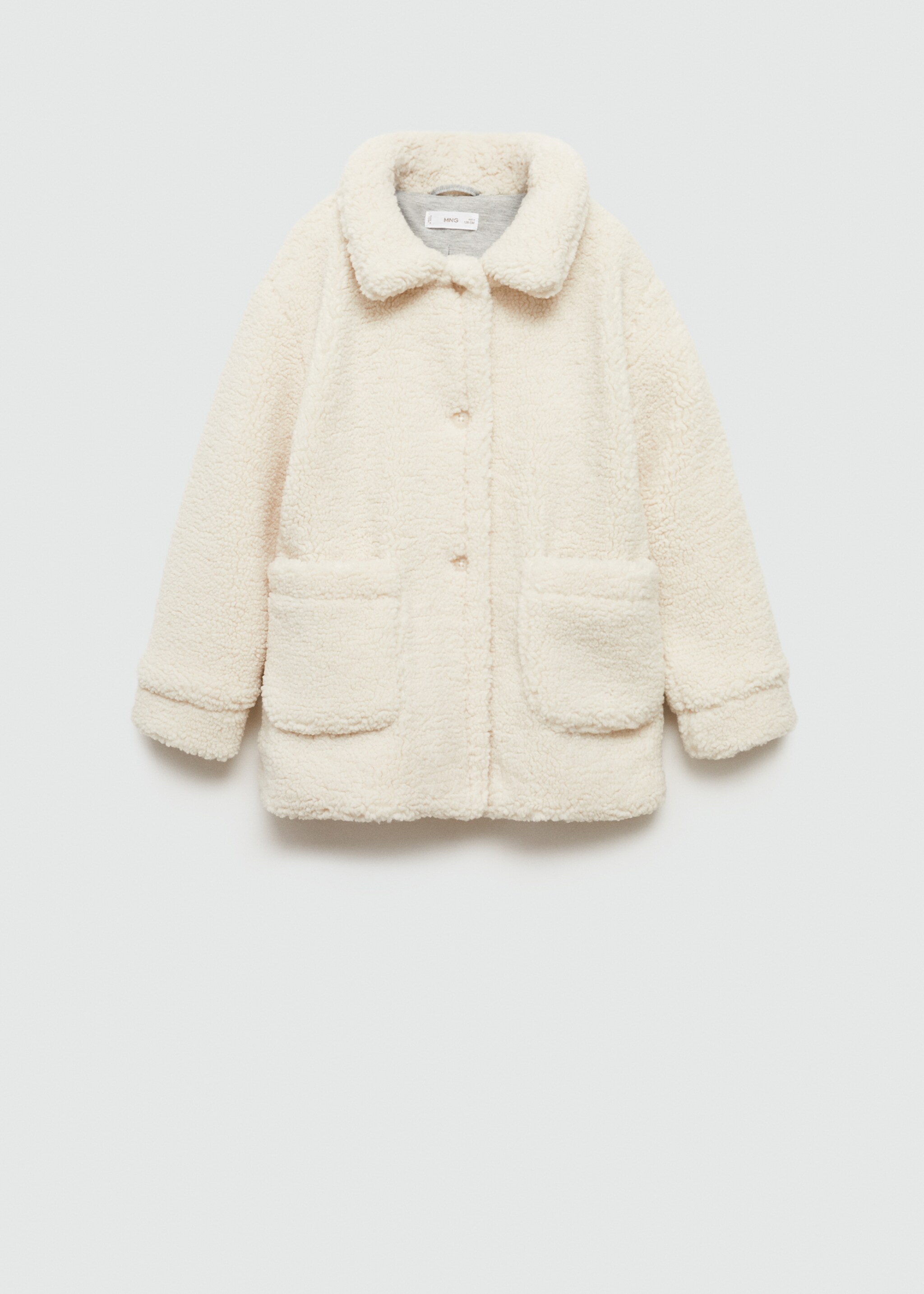 Manteau imitation mouton - Article sans modèle, Écru. Ref: 77085965-00.