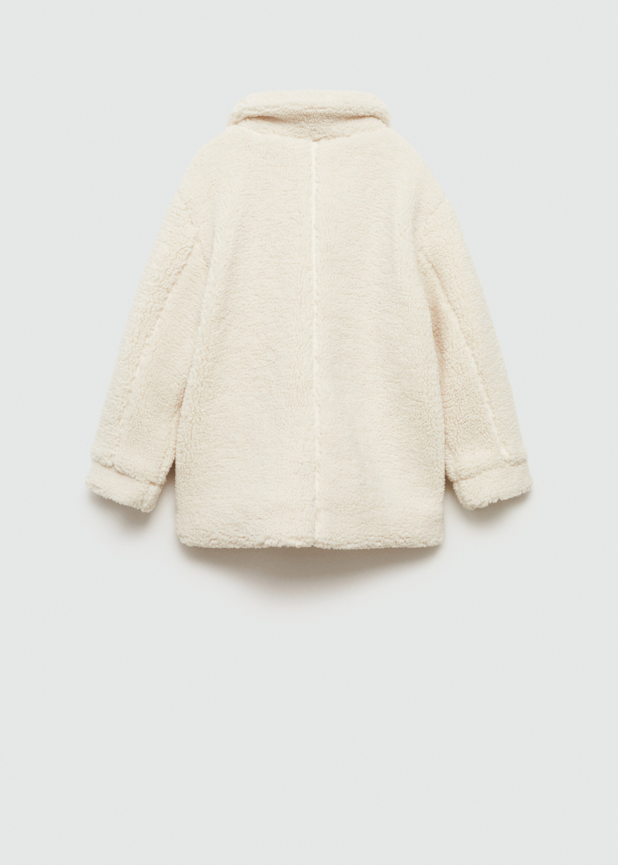 Manteau imitation mouton - Verso de l’article, Écru. Ref: 77085965-00.