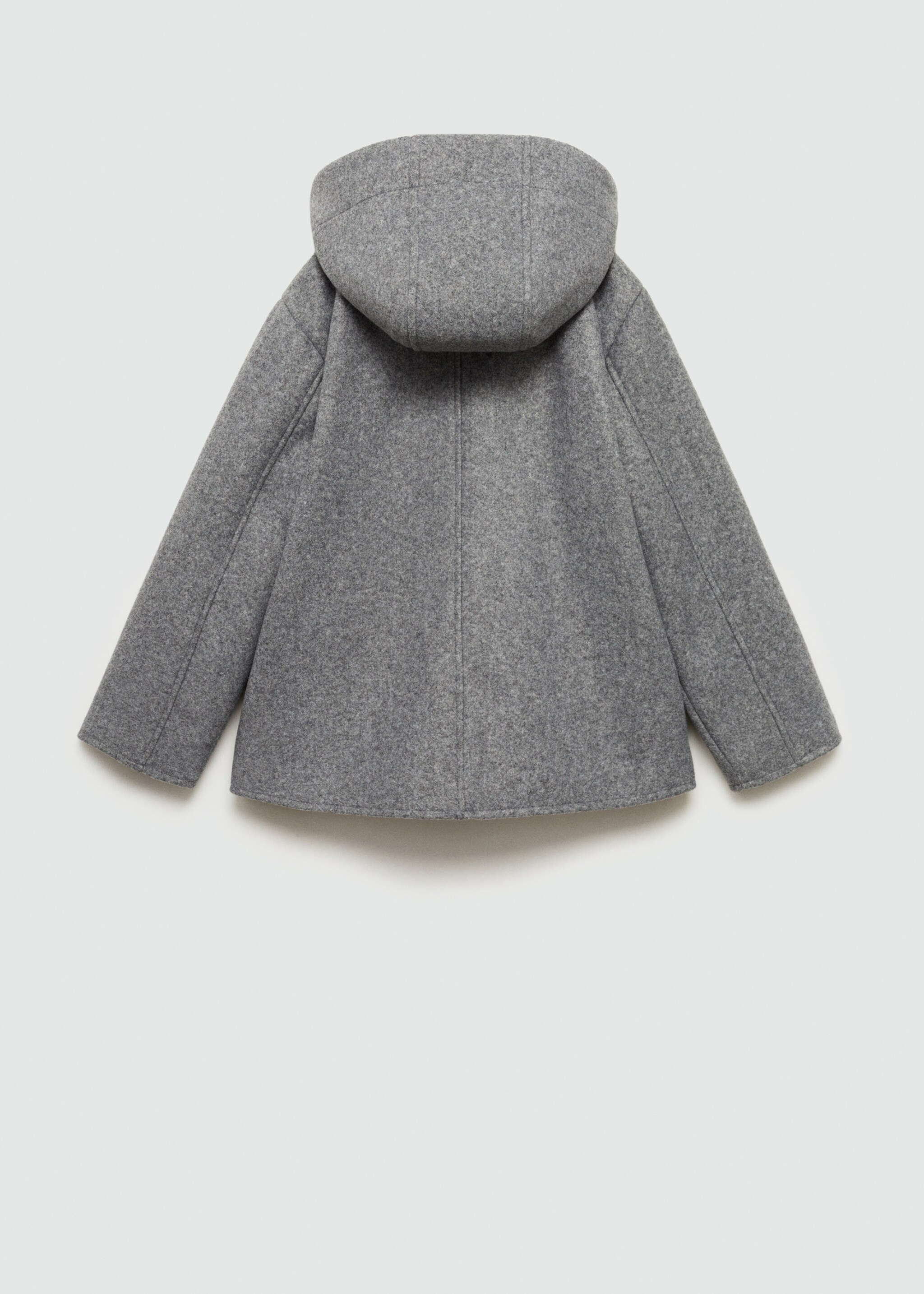 Alamares cloth coat - Reverse of the article, Grey. Ref: 77085968-00.