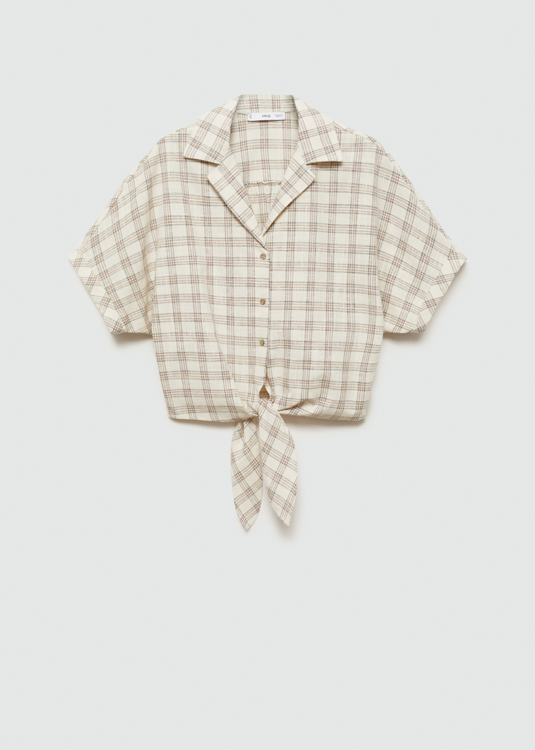 Check crop shirt - Article without model
