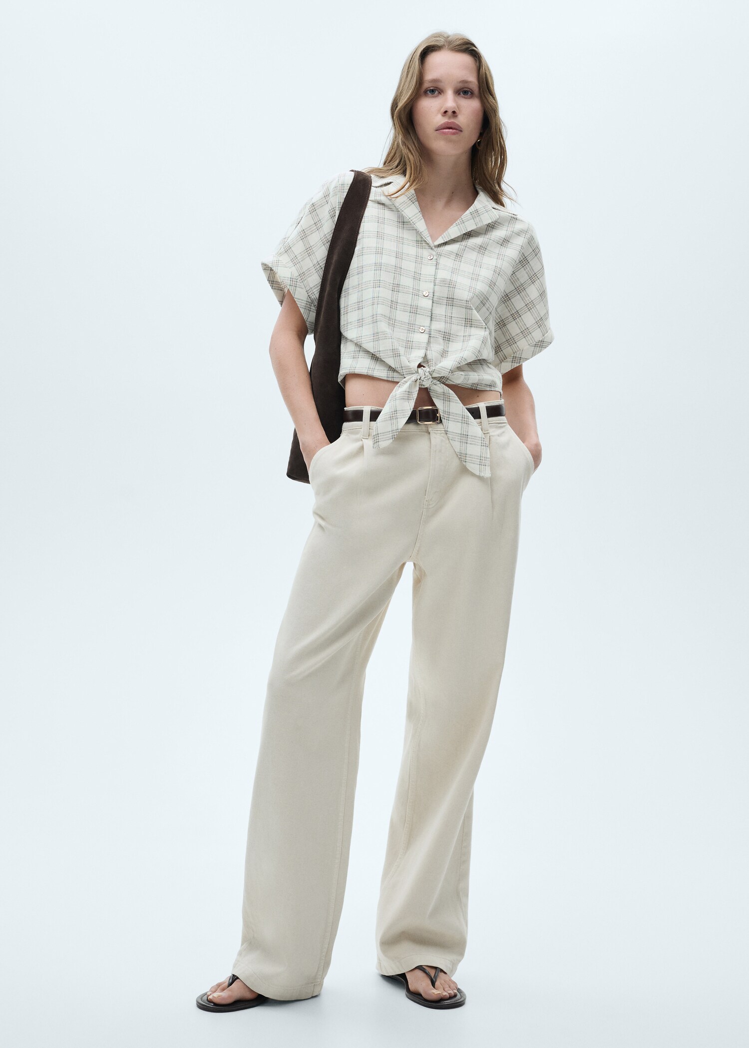 Kariertes Cropped-Hemd - Detail des Artikels 2