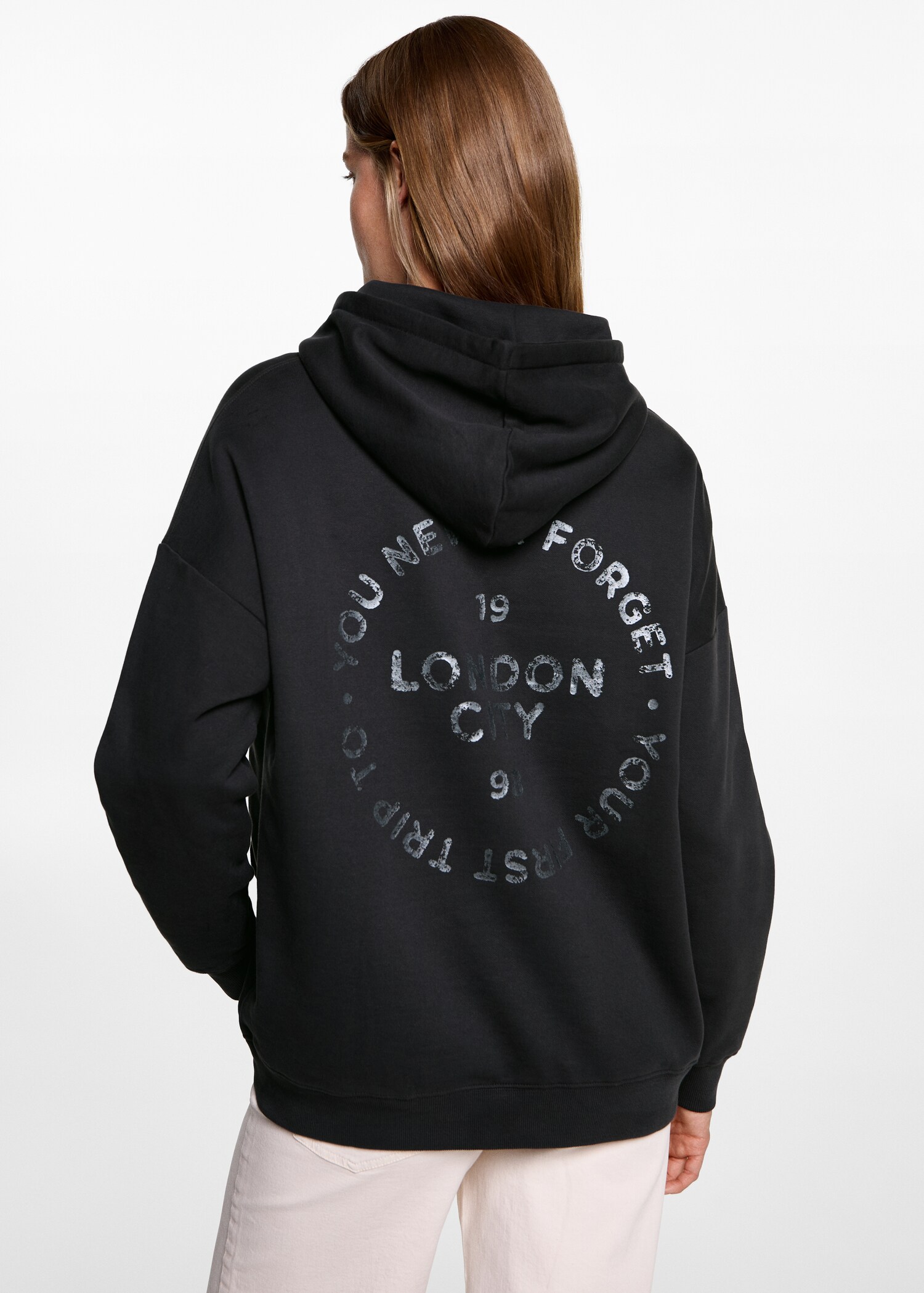 Hoodie Mango Outlet Sudaderas Printed Hoodie MANGO OUTLET Slovakia