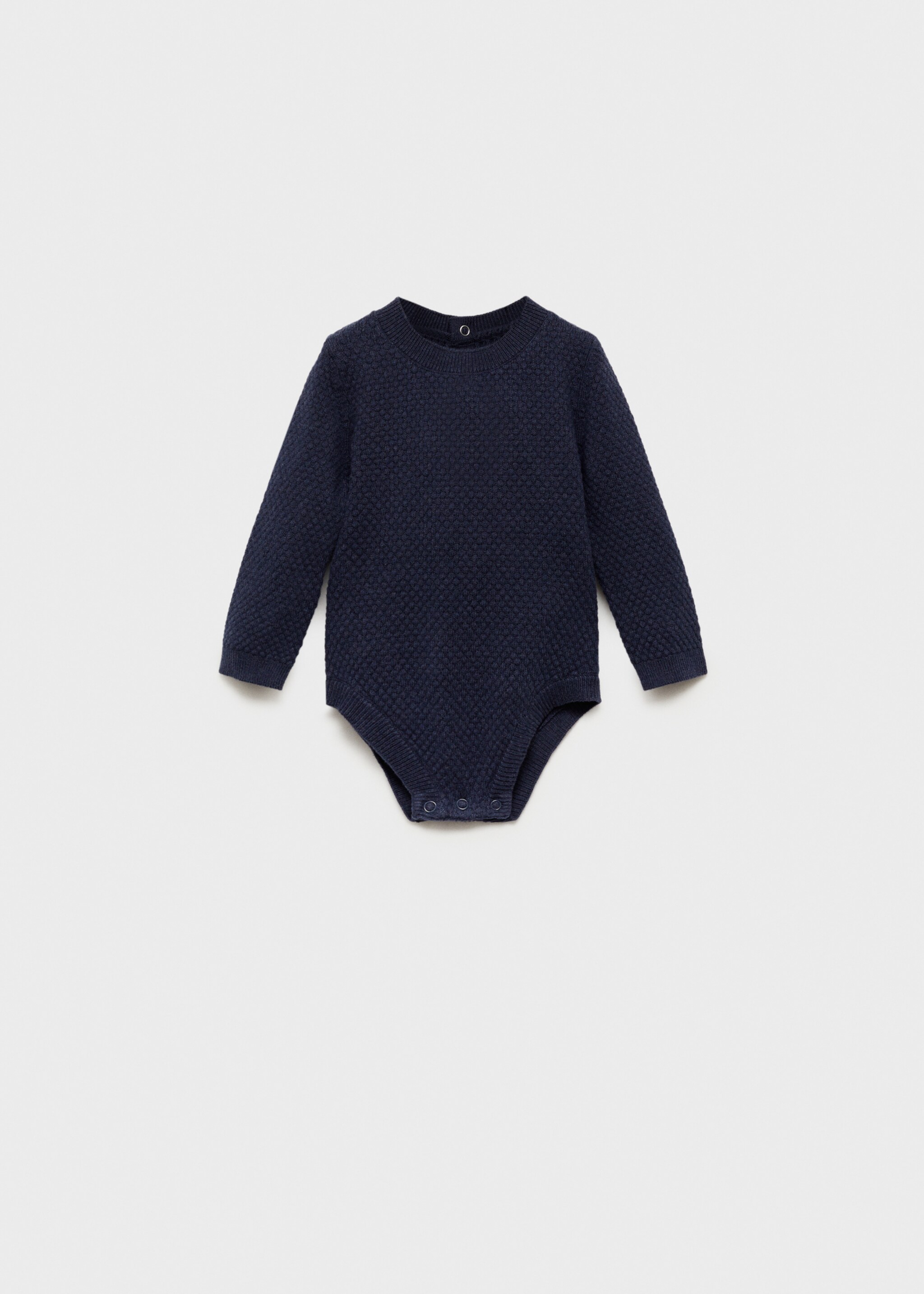 Knitted one-piece suit - Article without model, Dark Navy. Ref: 77085995-00.