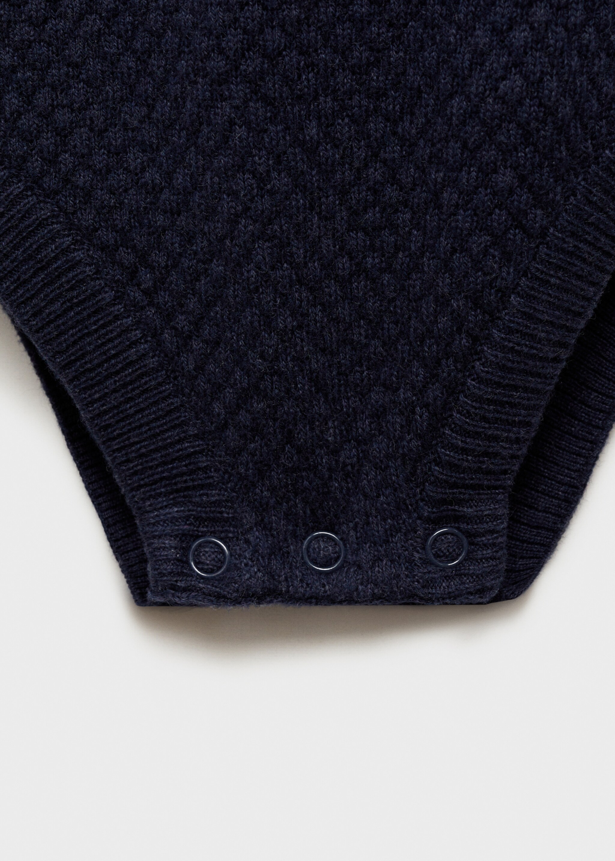Knitted one-piece suit - Details of the article 0, Dark Navy. Ref: 77085995-00.