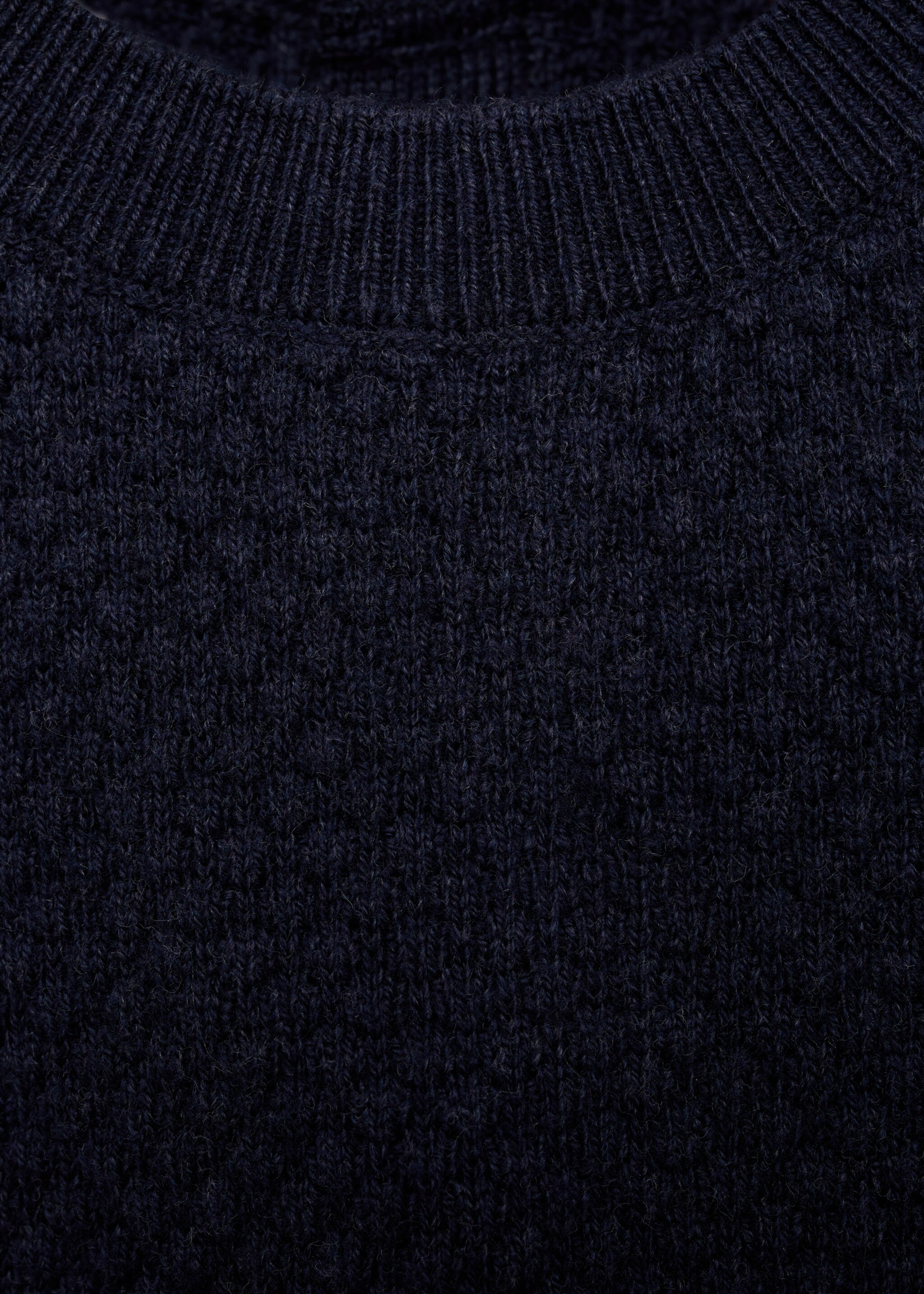 Knitted one-piece suit - Details of the article 8, Dark Navy. Ref: 77085995-00.