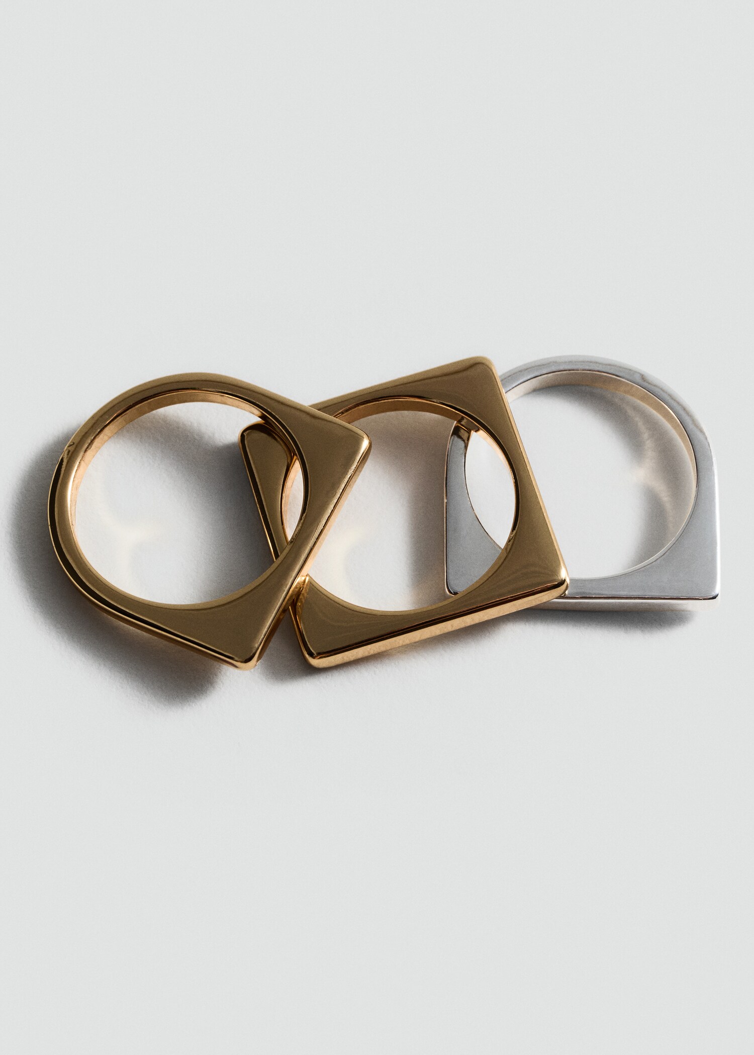 Pack 3 anillos combinados - Plano medio