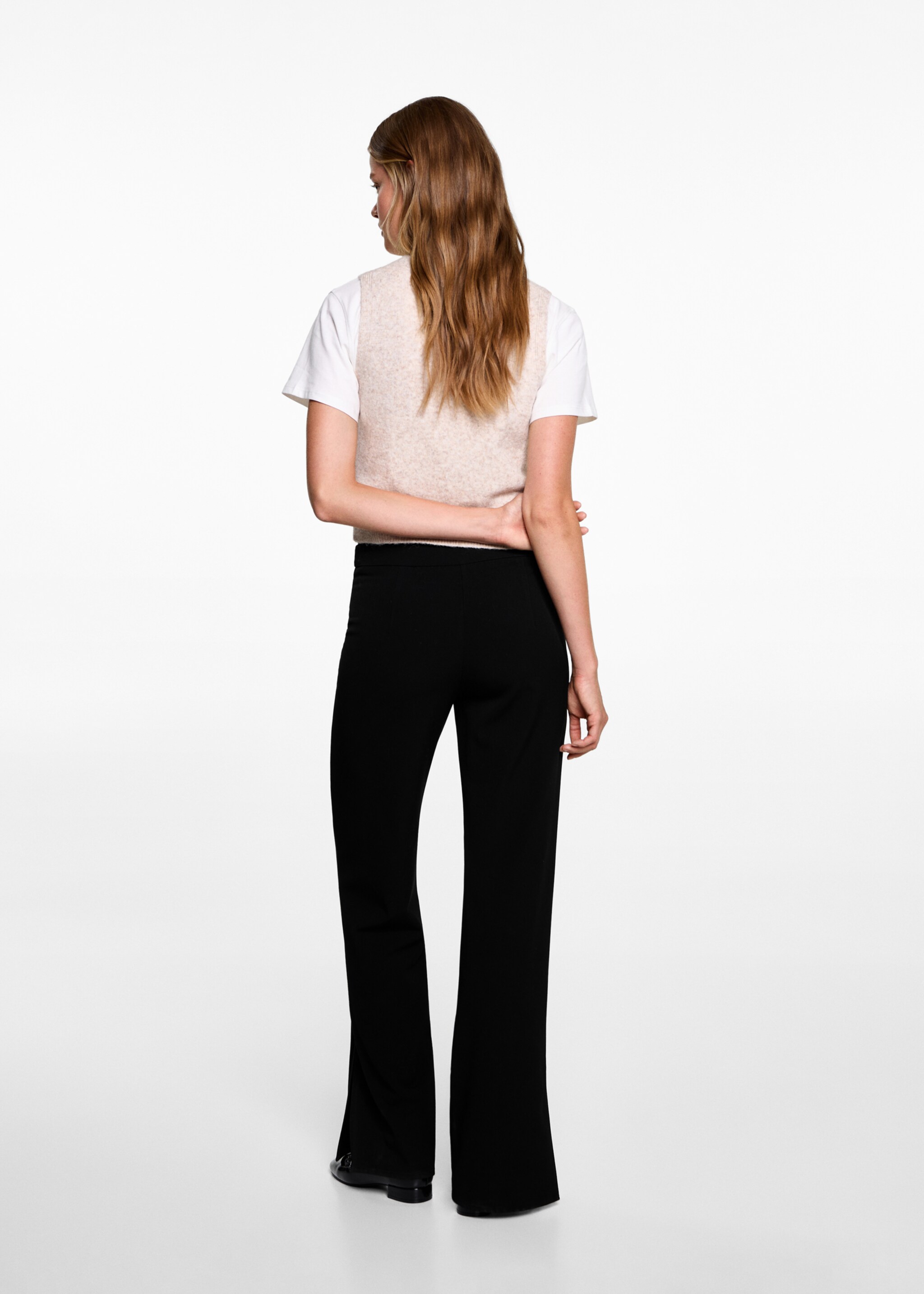 Side slit suit pants - Reverse of the article, Black. Ref: 77085999-00.