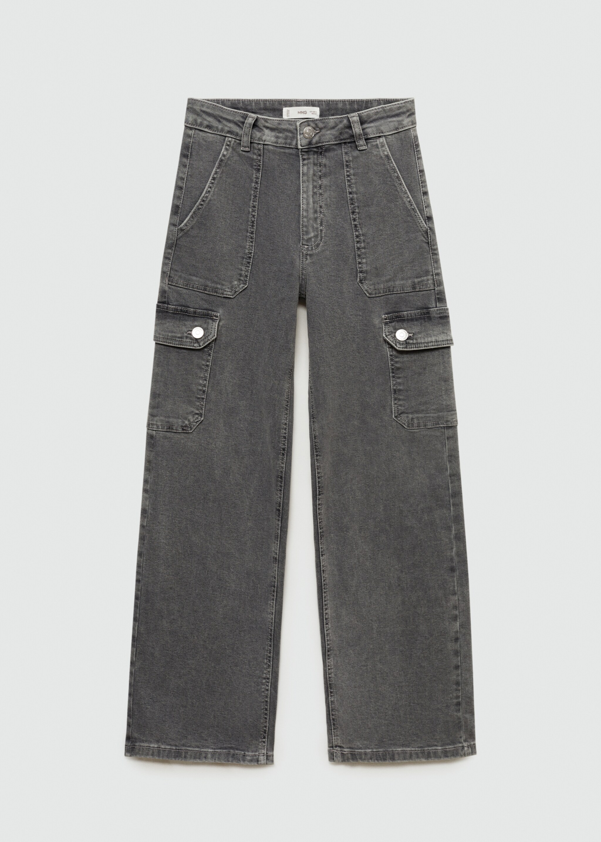Cargo-Jeans mit Taschen - Artikel ohne Model, Denim Grau. Ref: 77086004-00.