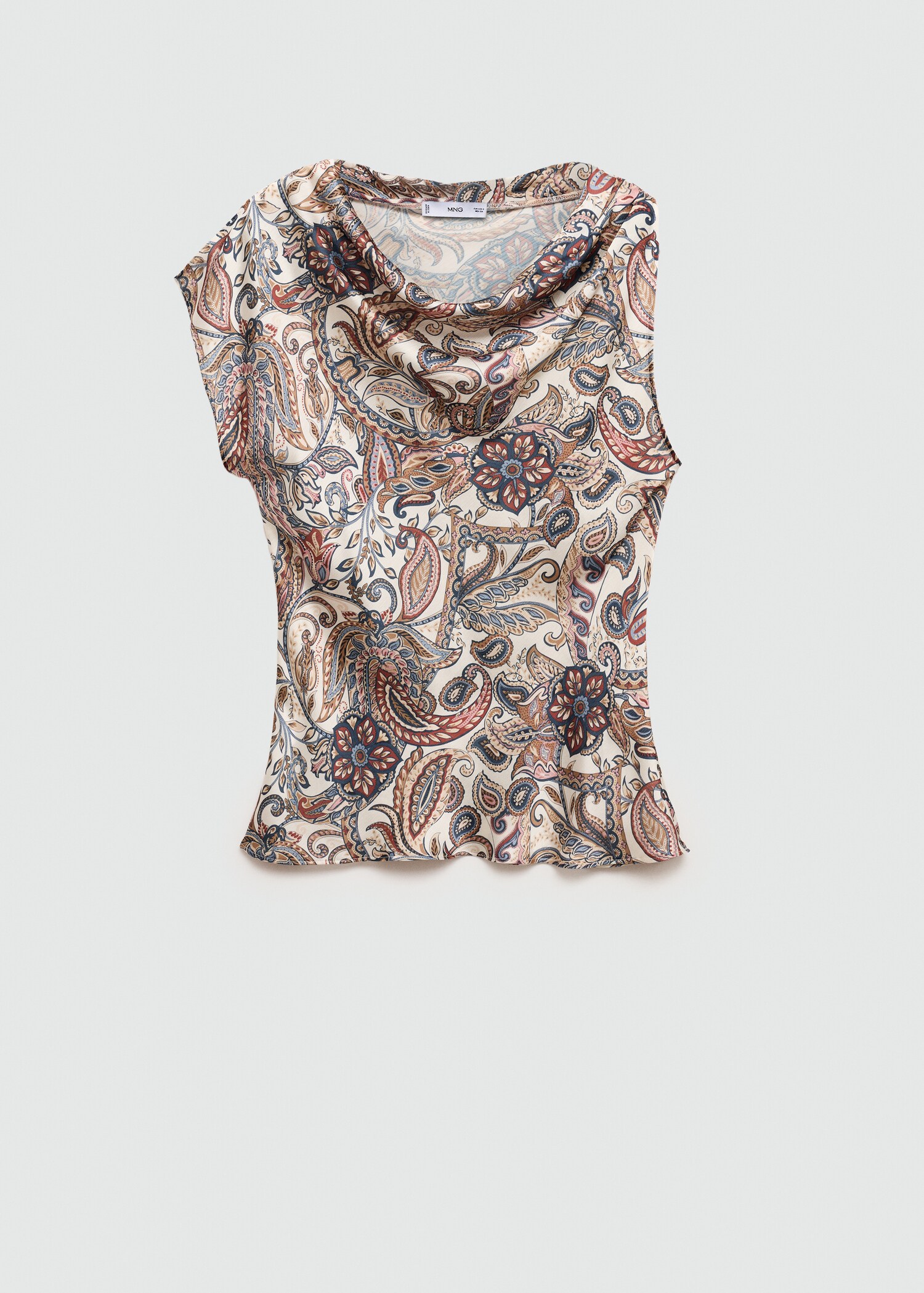 Blusa satinada estampada - Artículo sin modelo