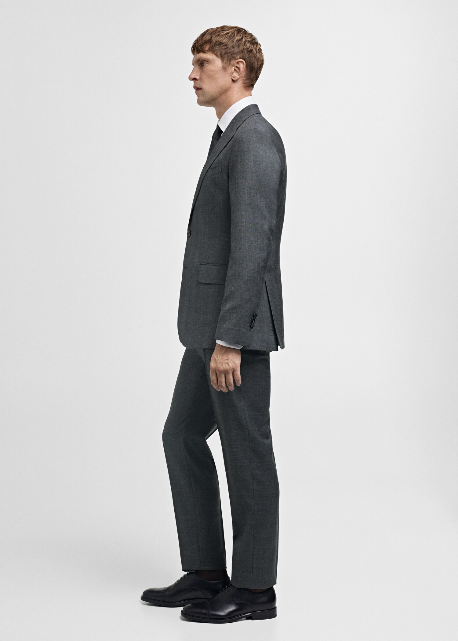 Venecia 100% virgin wool Prince of Wales check suit trousers - Details of the article 2