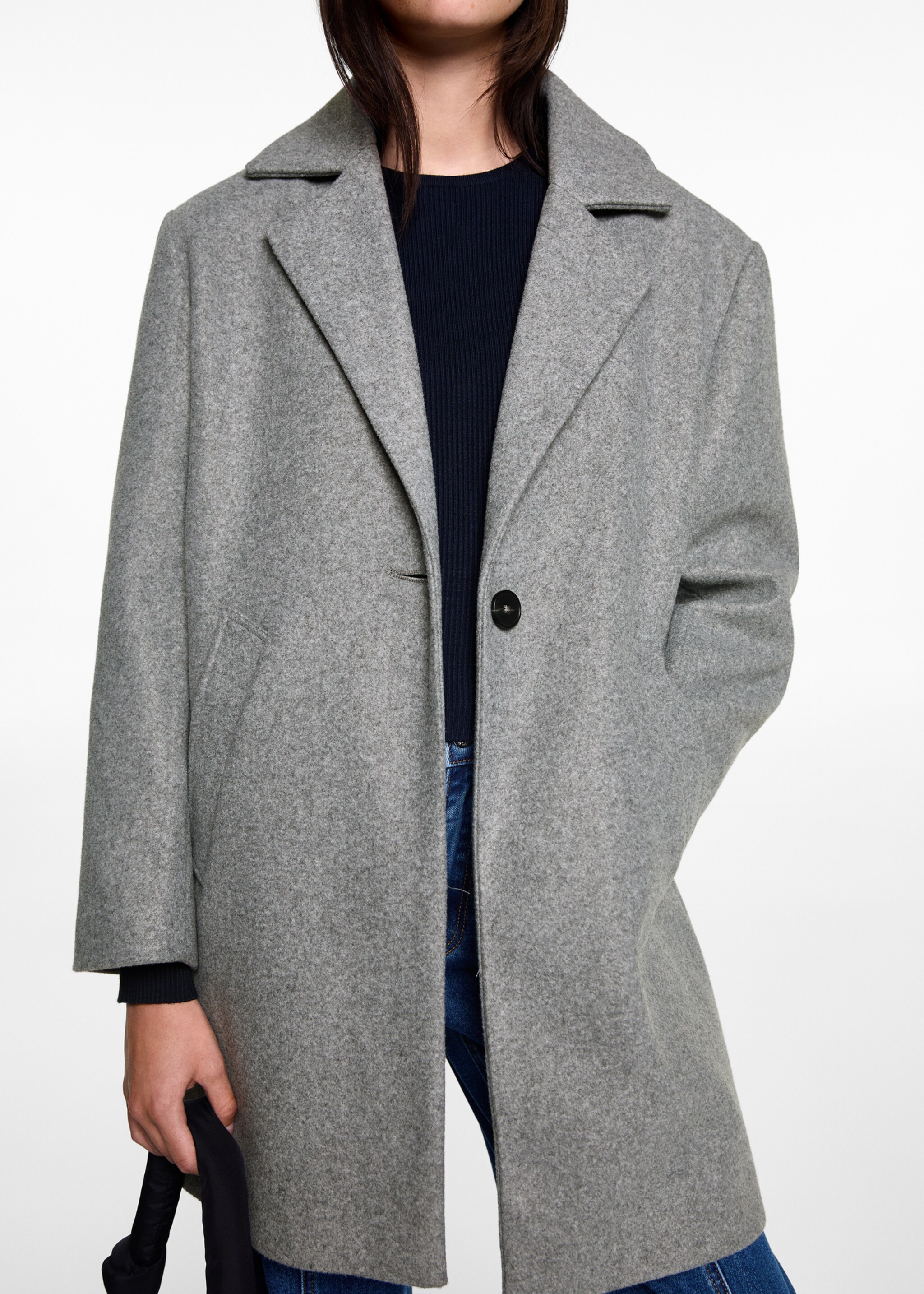 Abric drap butxaques - Detall de l'article 6, Gris. Ref: 77086335-00.