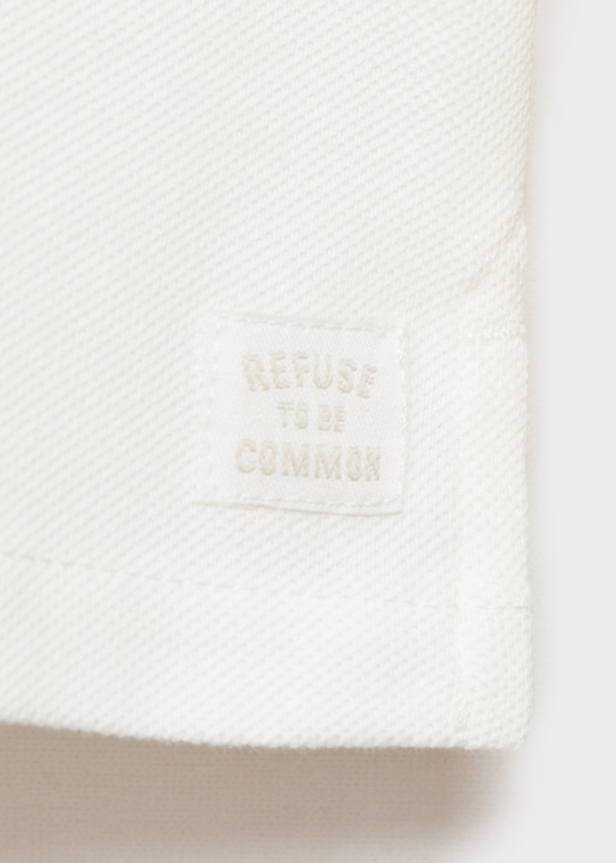 Long sleeves cotton polo - Details of the article 0, Off White. Ref: 77086339-00.