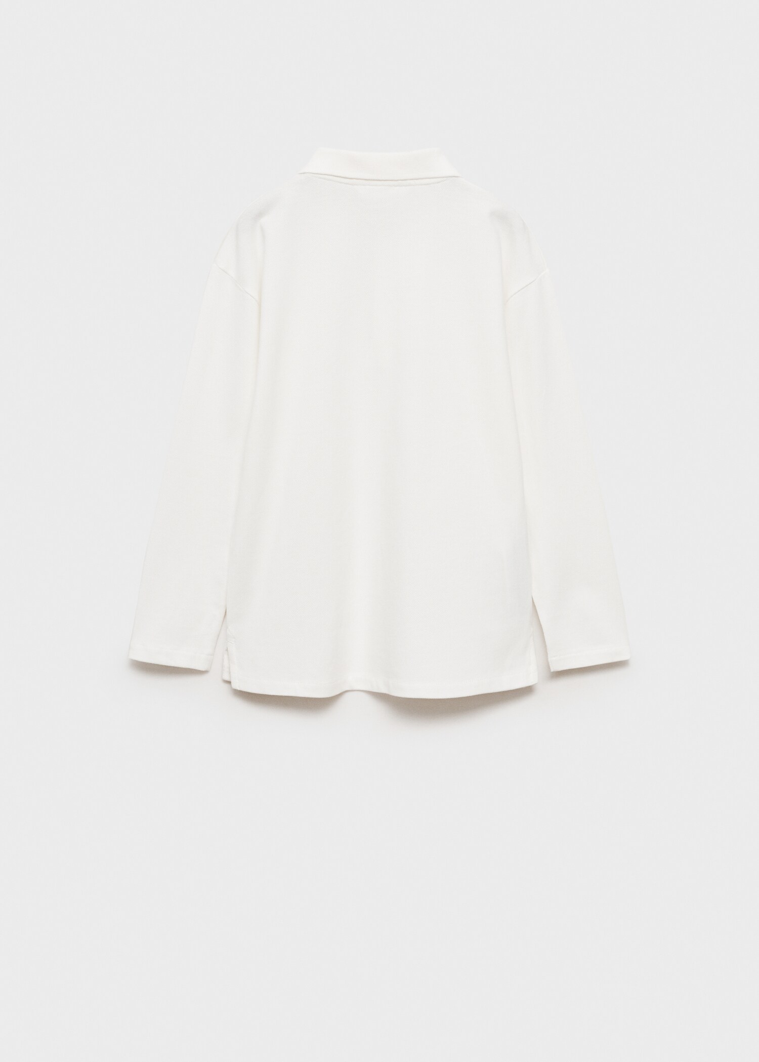 Long sleeves cotton polo - Reverse of the article