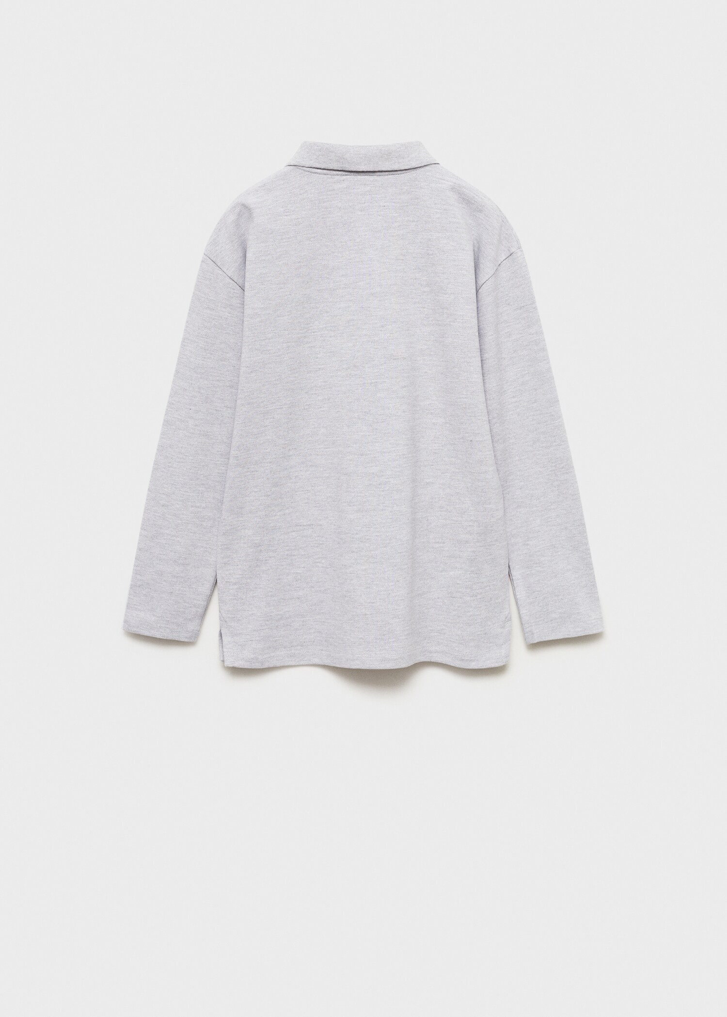 Long sleeves cotton polo - Reverse of the article