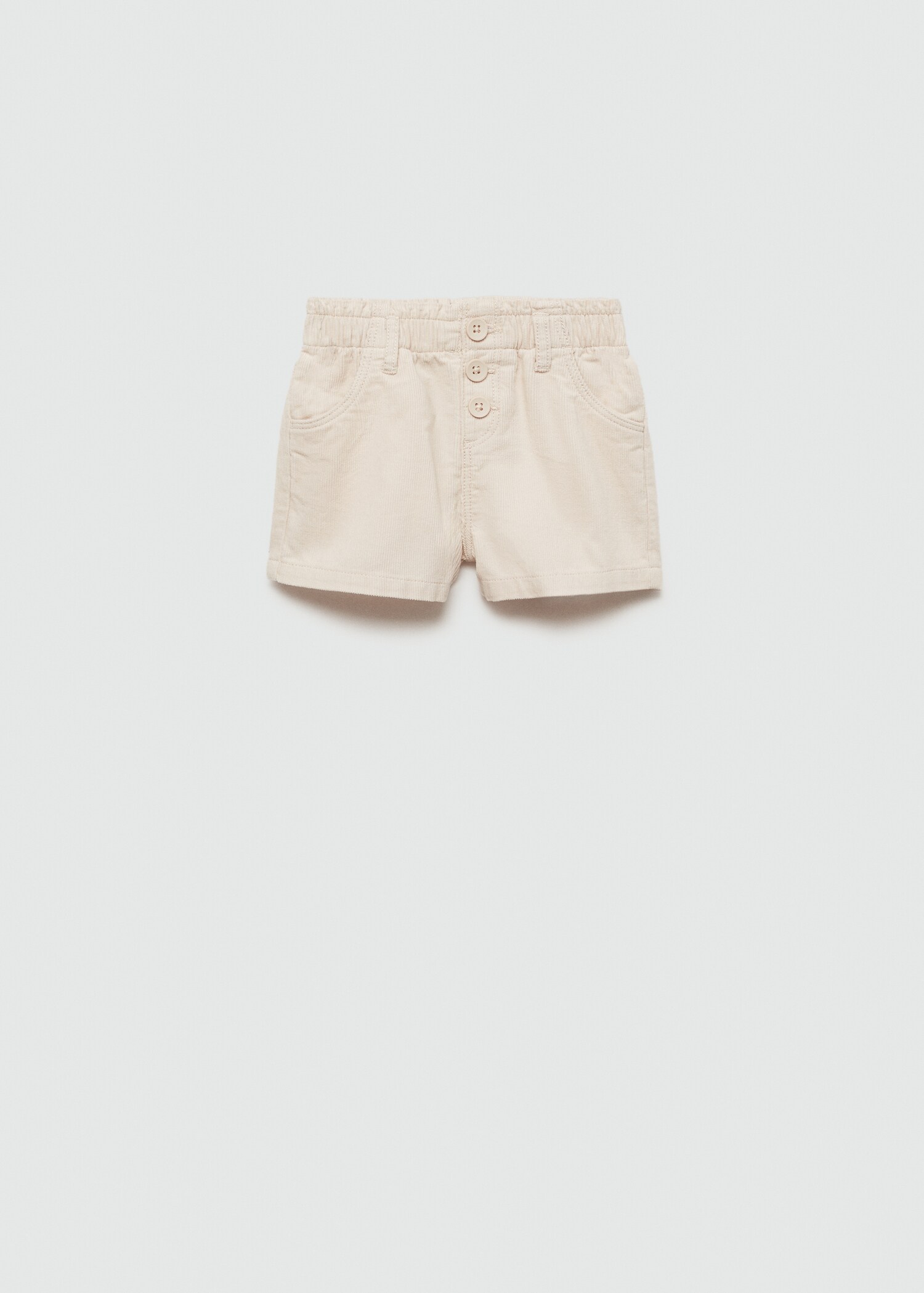 Corduroy shorts with buttons - Article without model