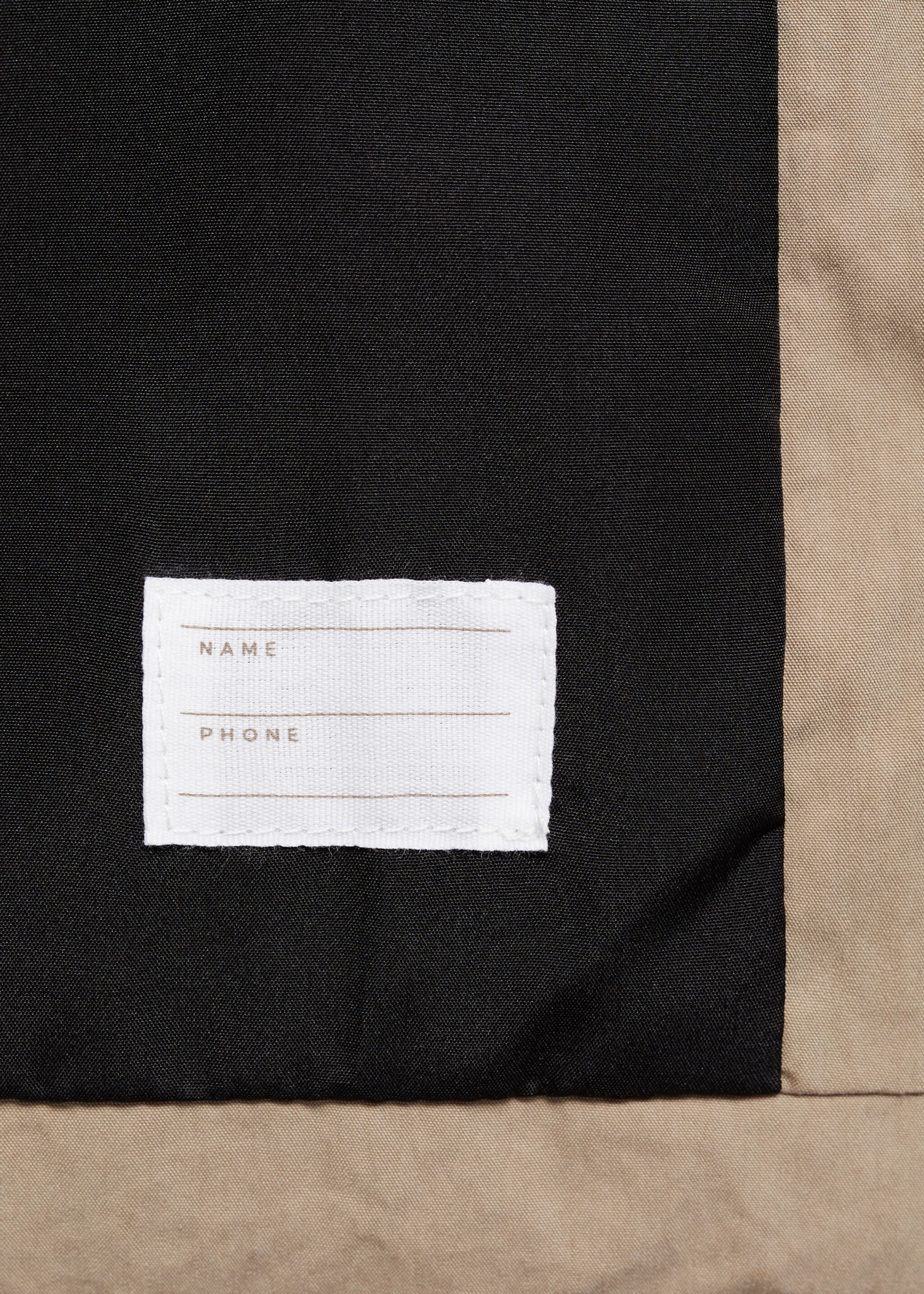 Mixed quilted jacket - Details of the article 0, Medium Brown. Ref: 77086343-00.