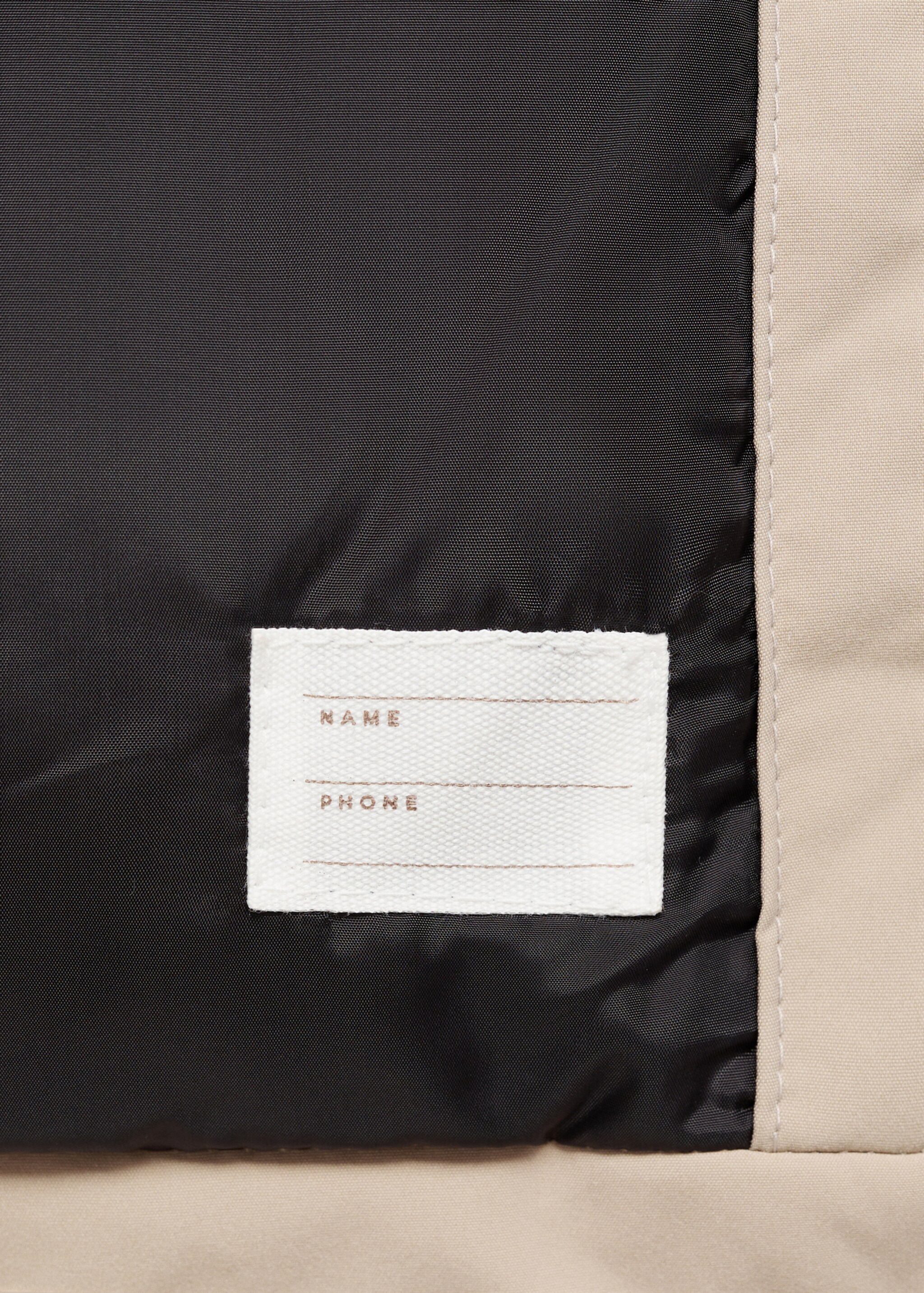 Puffer coat with fur-effect hood - Details of the article 8, Medium Brown. Ref: 77086344-00.