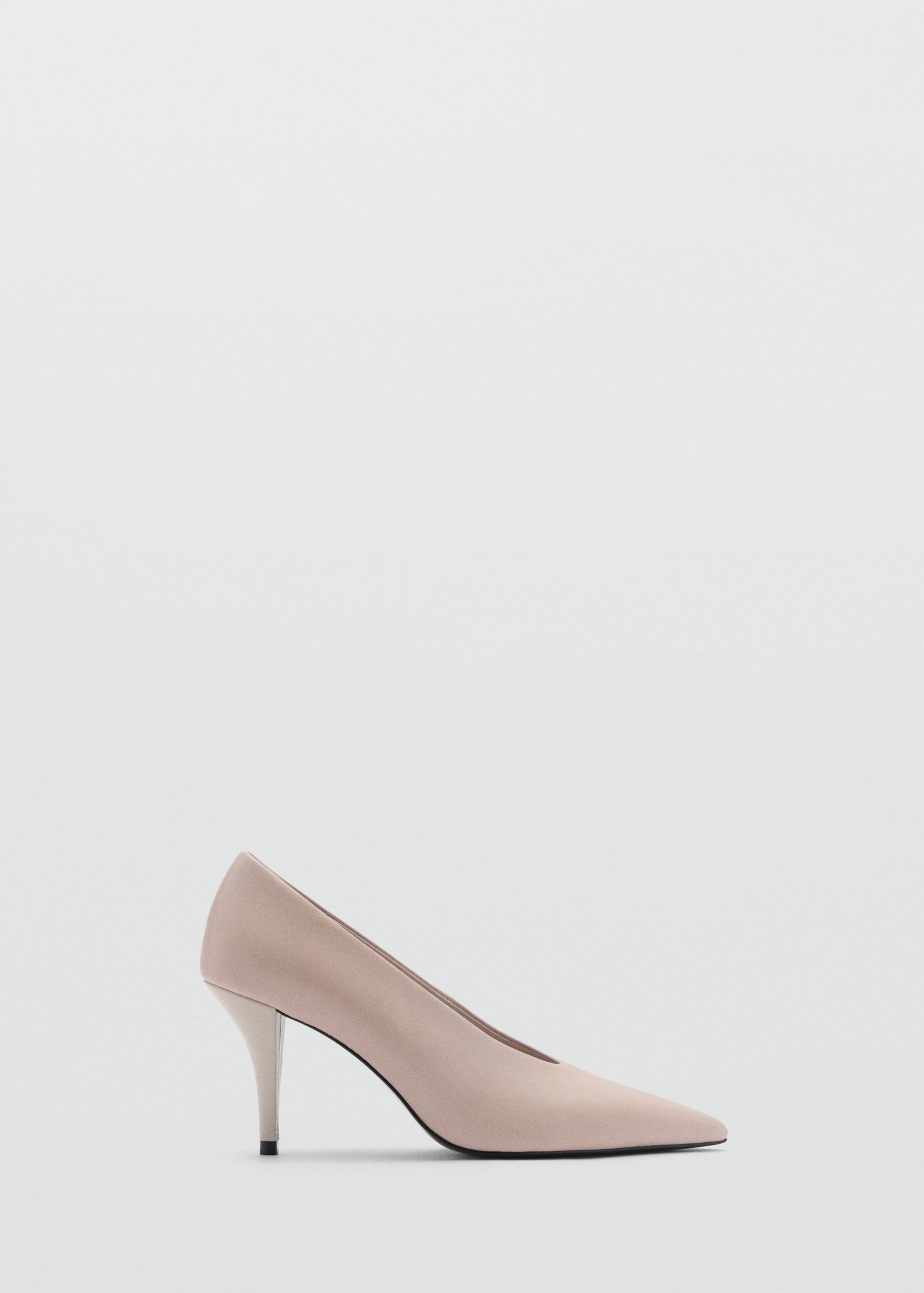 Funnel-heeled leather shoes - Article without model, Grey. Ref: 77086345-00.