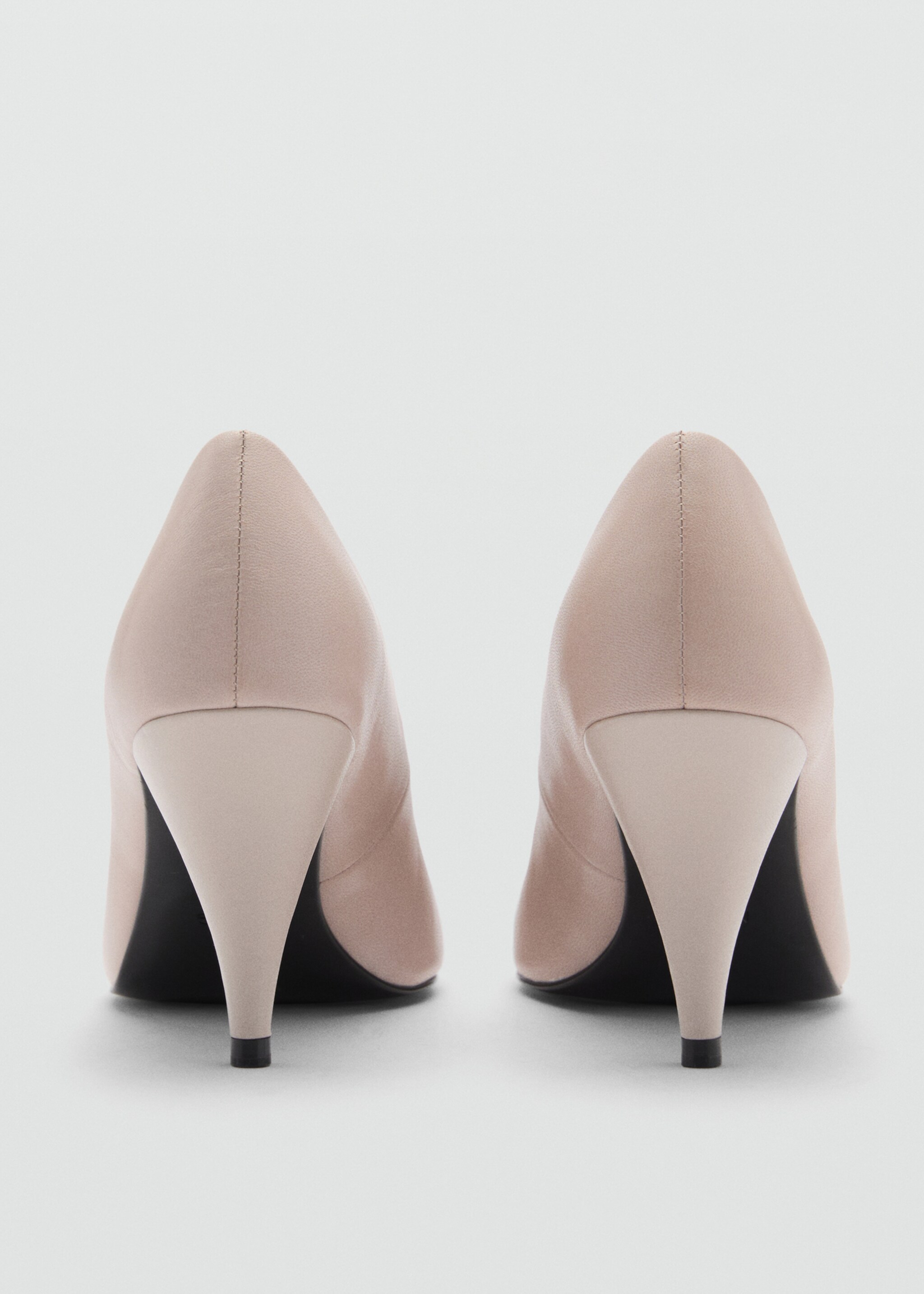 Funnel-heeled leather shoes - Details of the article 1, Grey. Ref: 77086345-00.