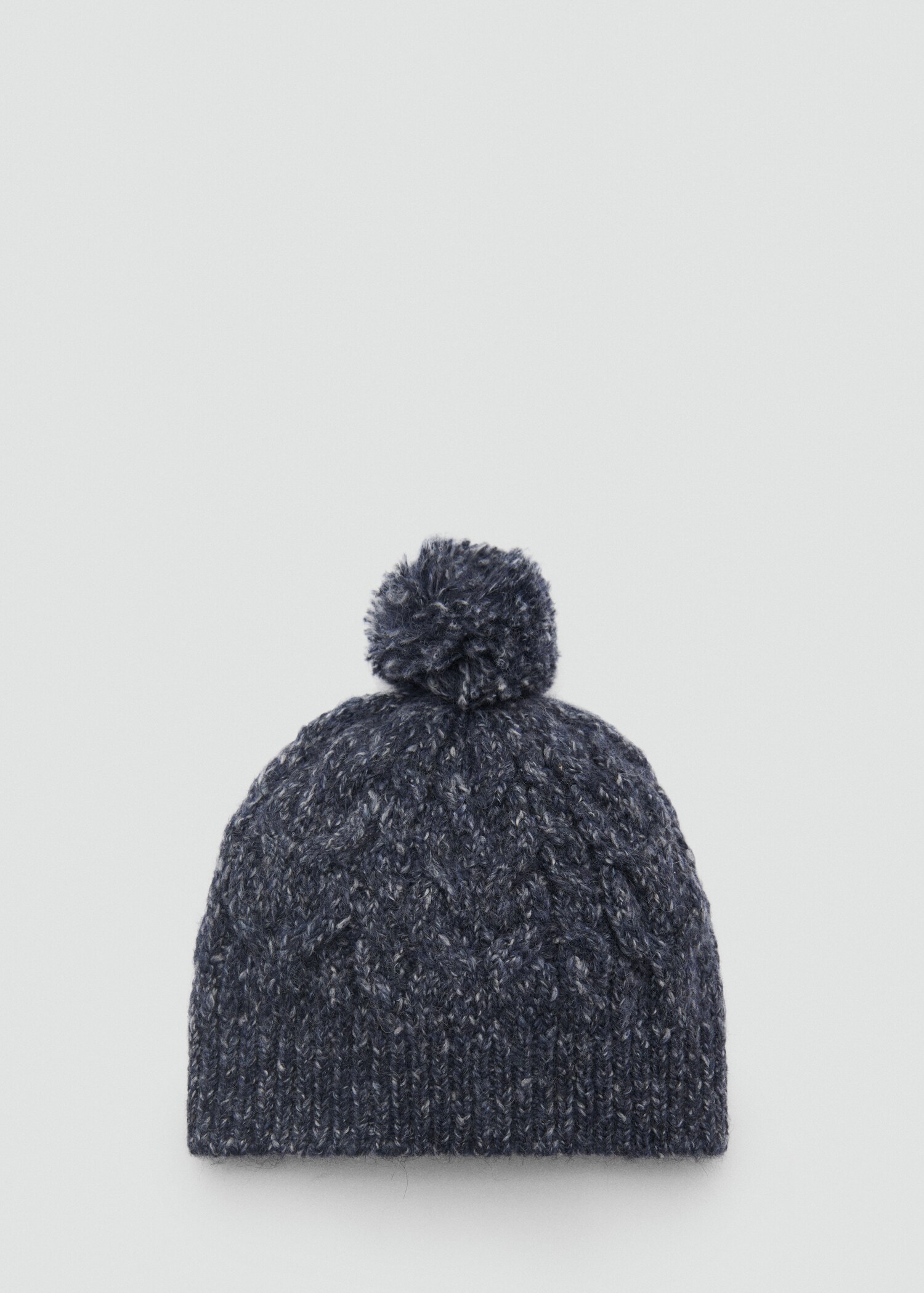 Knitted braided pompom hat - Article without model