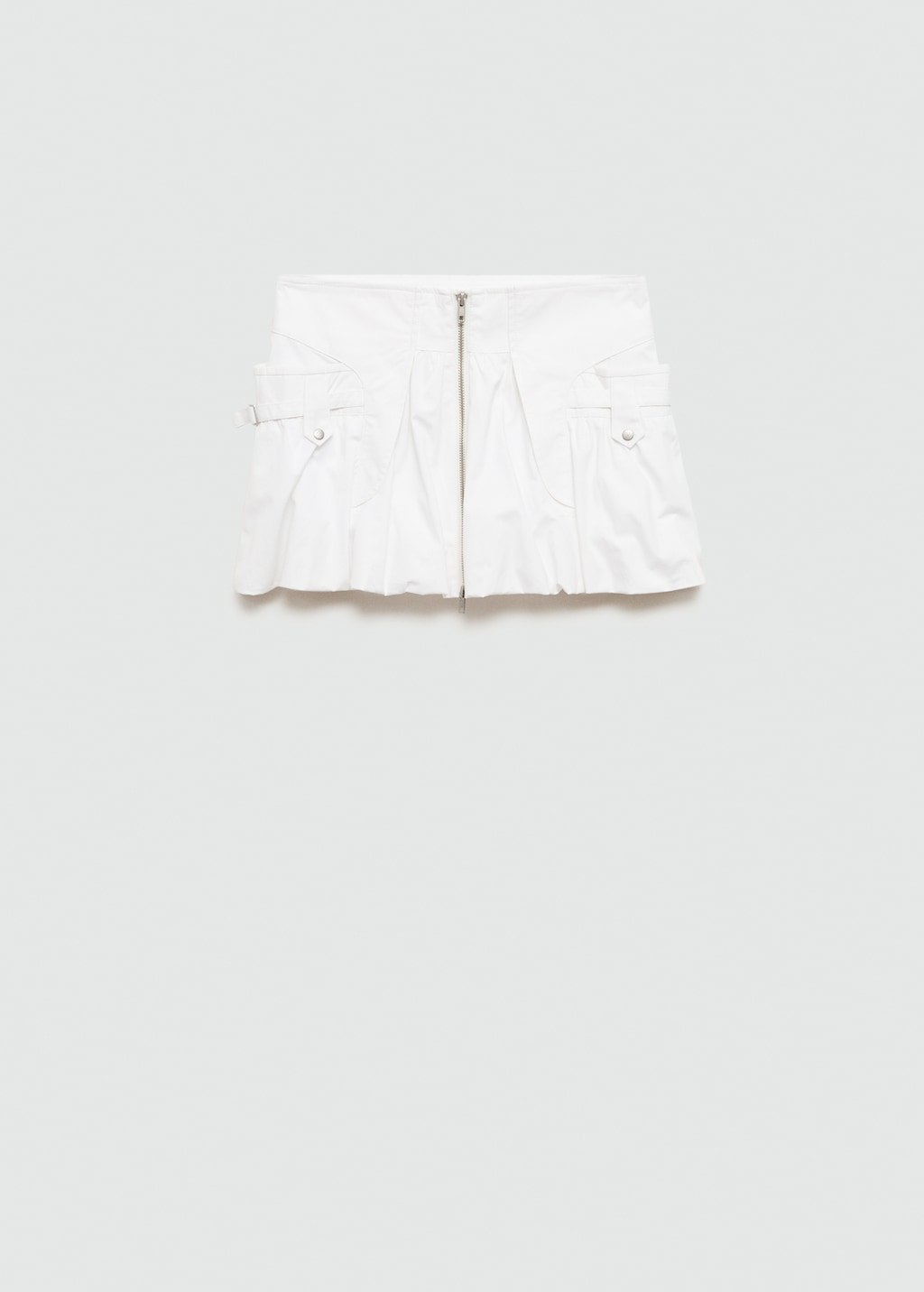 Balloon mini-skirt with zip - Women | MANGO OUTLET USA
