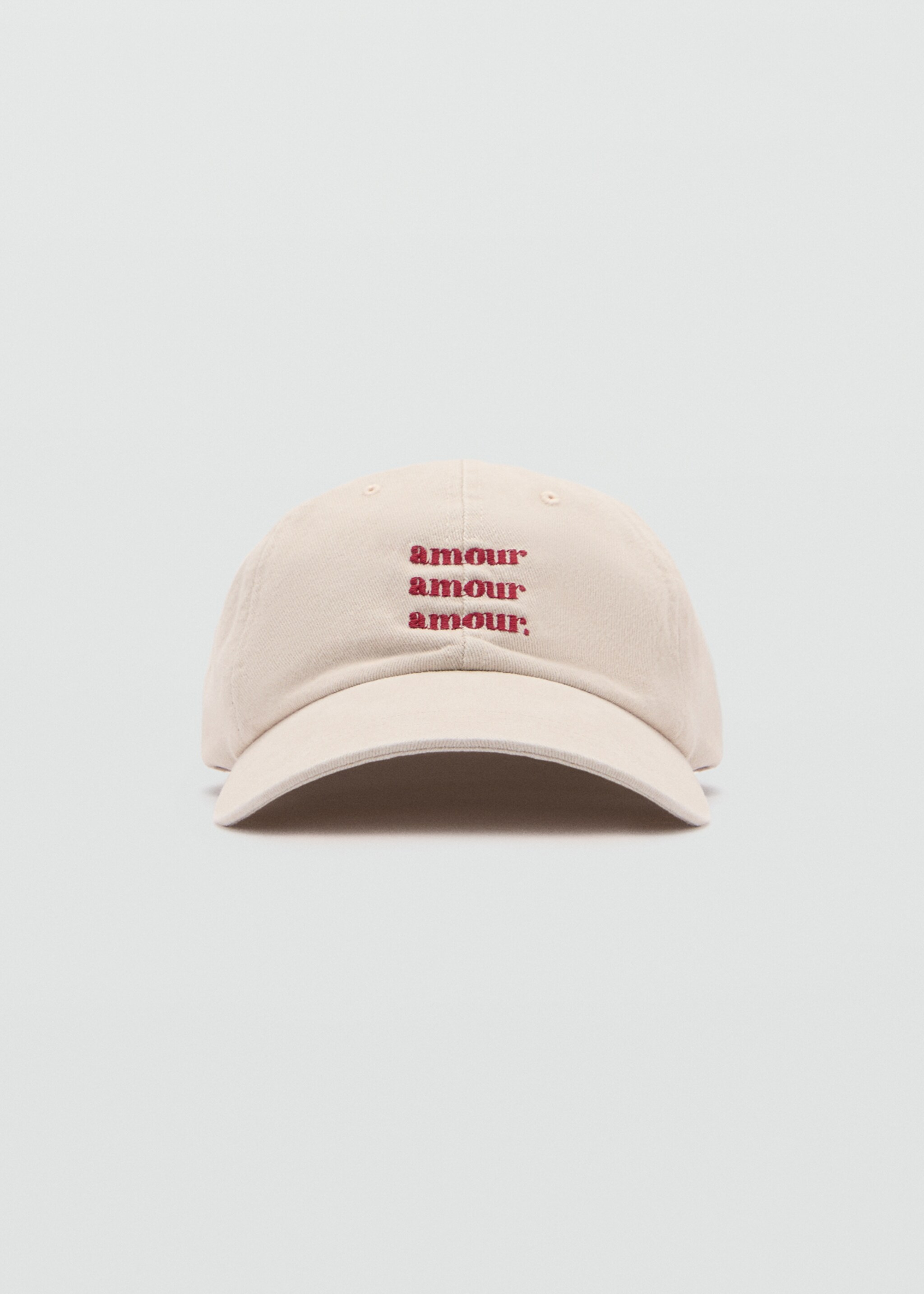 Embroidered detail cap - Medium plane, Off White. Ref: 77086356-00.