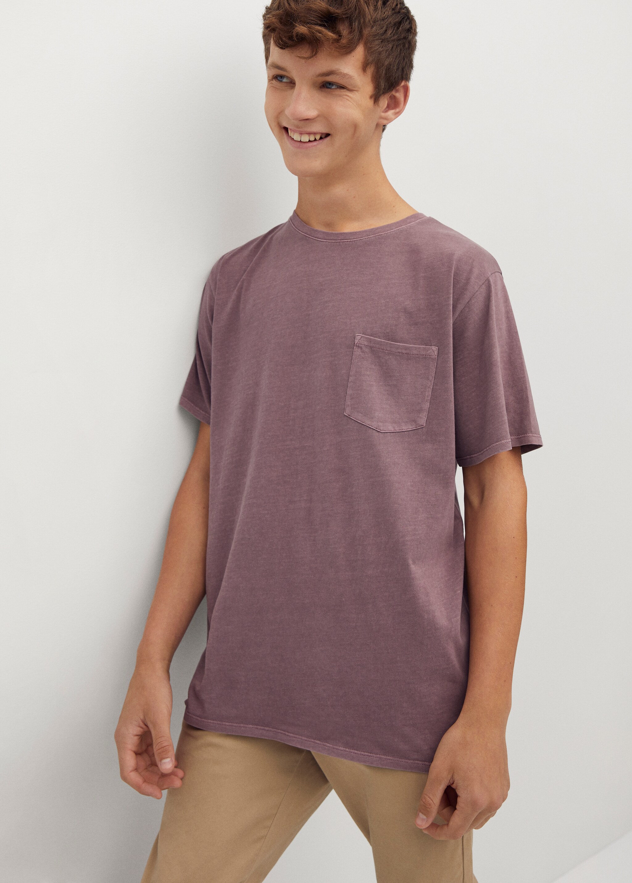 Camiseta algodón orgánico bolsillo - Plano medio