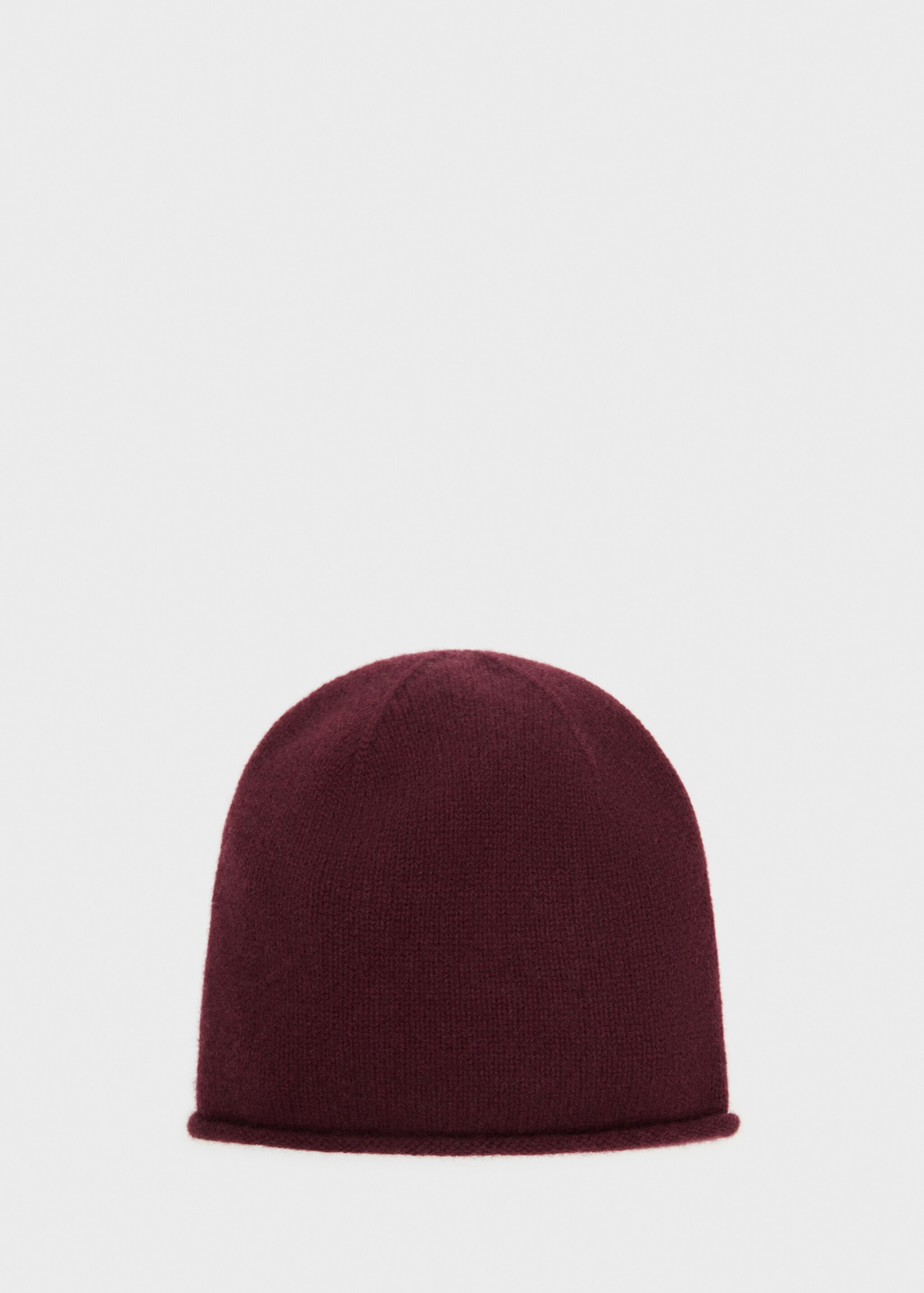 Bonnet 100 % cachemire - Article sans modèle, Bordeaux. Ref: 77086720-00.