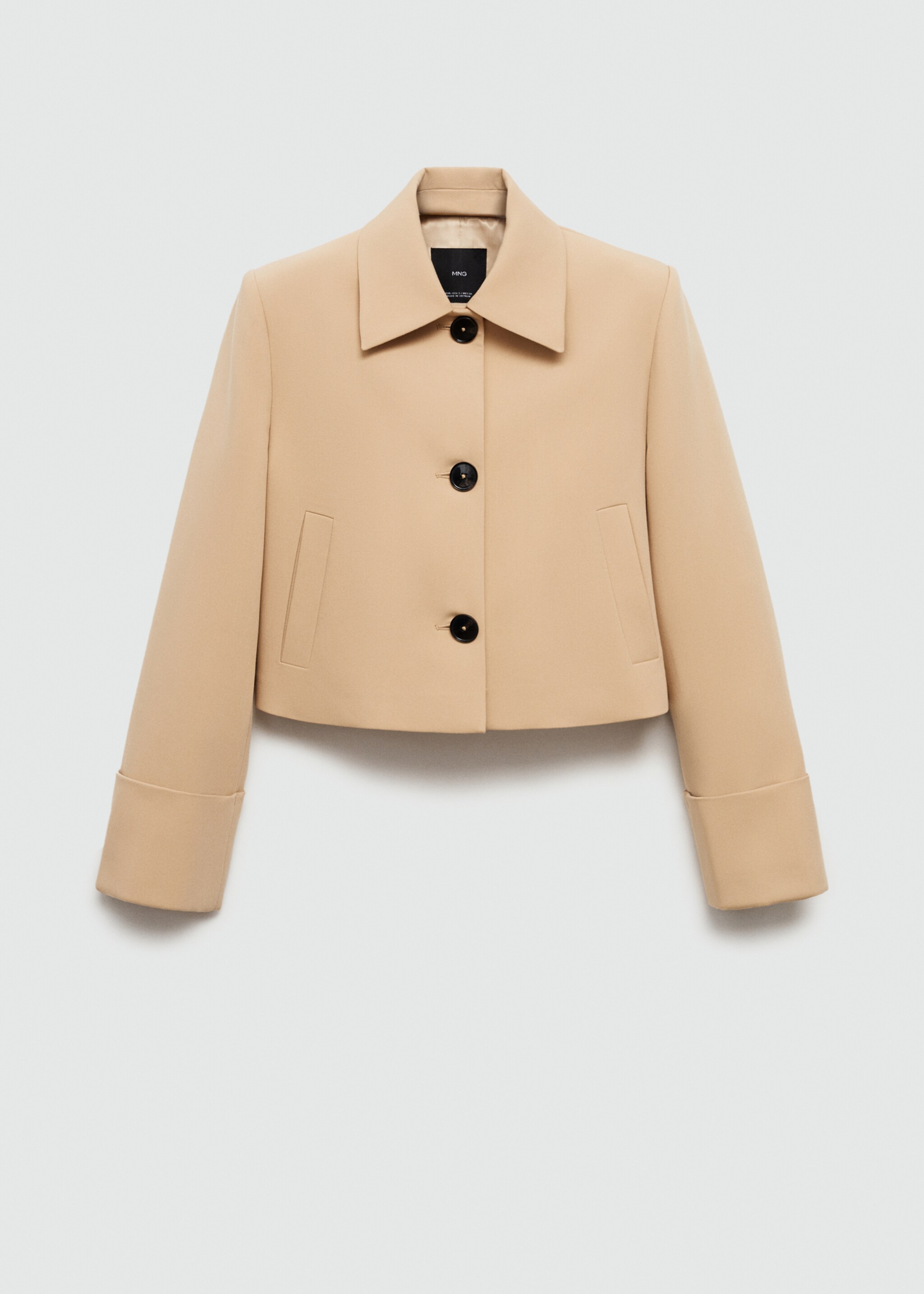 Veste structurée boutons - Article sans modèle, Marron moyen. Ref: 77086724-00.