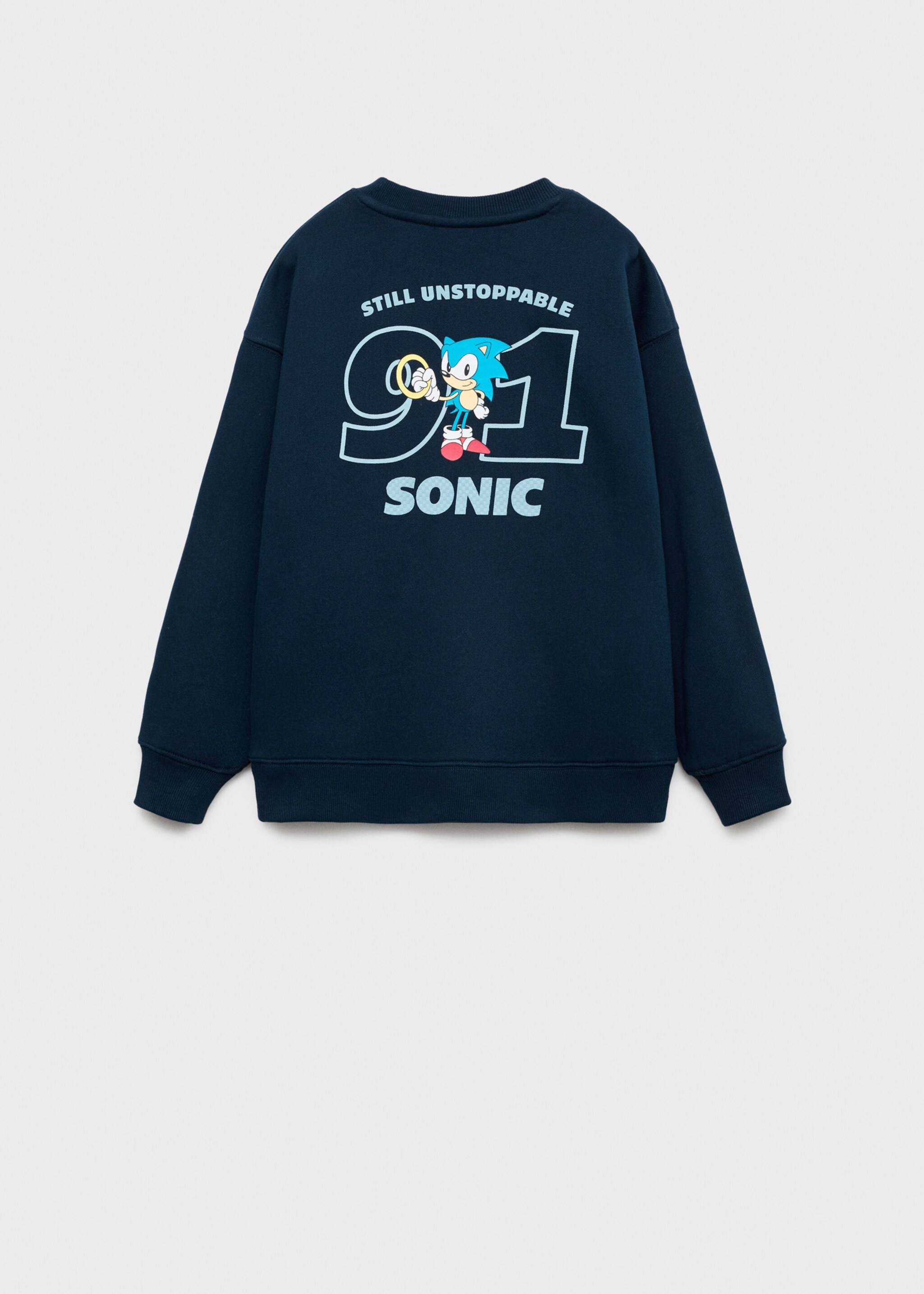 Sudadera Sonic relieve - Reverso del artículo, Azul marino oscuro. Ref: 77086725-00.