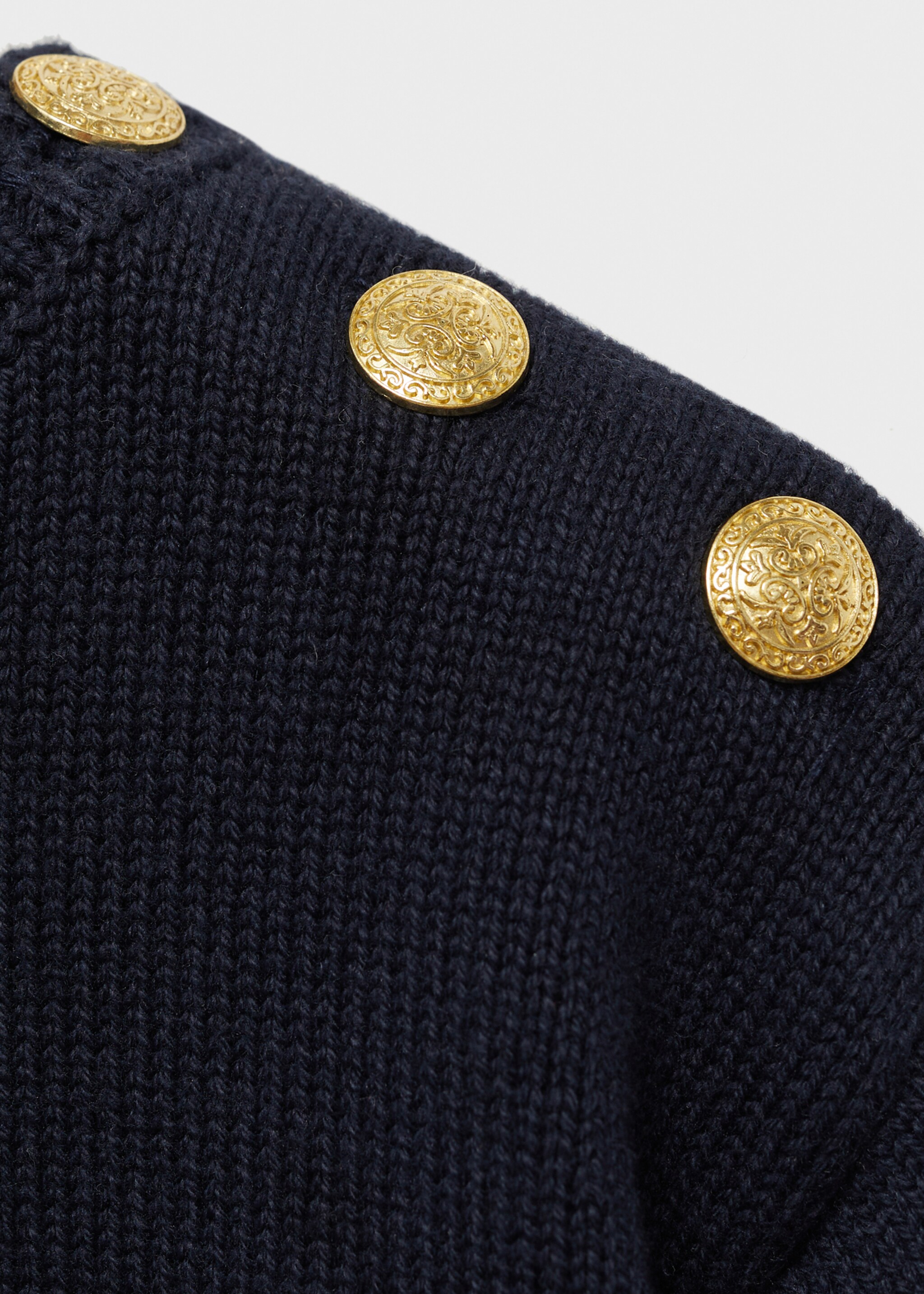 Striped sweater dress - Details of the article 8, Dark Navy. Ref: 77086727-00.
