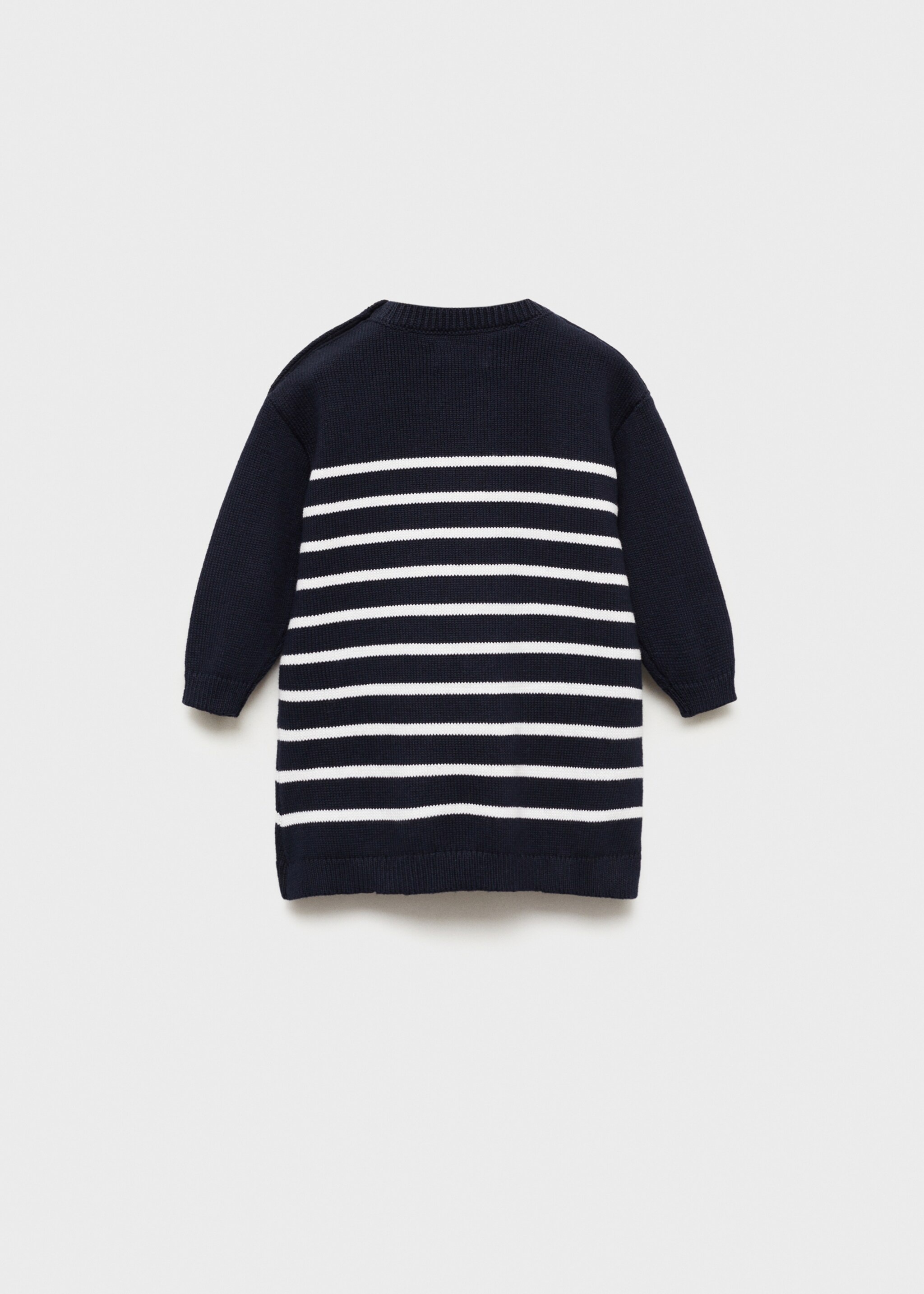 Striped sweater dress - Reverse of the article, Dark Navy. Ref: 77086727-00.